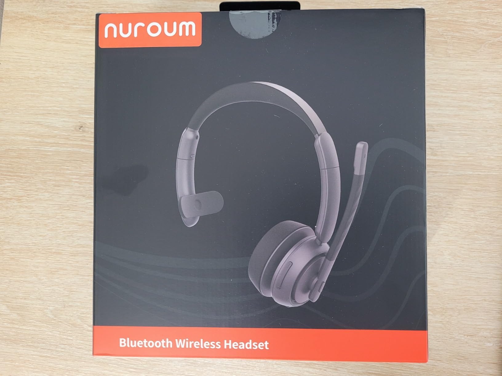 Nuroum HP31SN Bluetooth Wireless Headset with Microphone - ENC Noise Cancelling, Multi-Point V5.3, Mute Button - for Call Center, Office, Driving - Compatible with Zoom & Teams Meetings