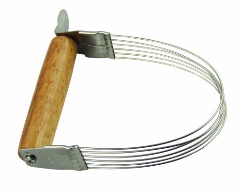 Fox Run Silver & Brown Wire Pastry Blender - Professional Dough Mixing Tool for Baking Pies, Cookies & Pastries - Perfect for Home Bakers & Professional Chefs