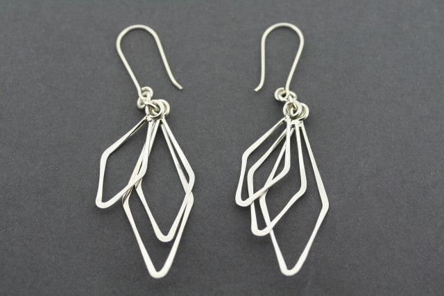 3-Pack Diamond Drop Earrings for Women - Sterling Silver Dangle Earrings for Wedding, Party & Everyday Wear