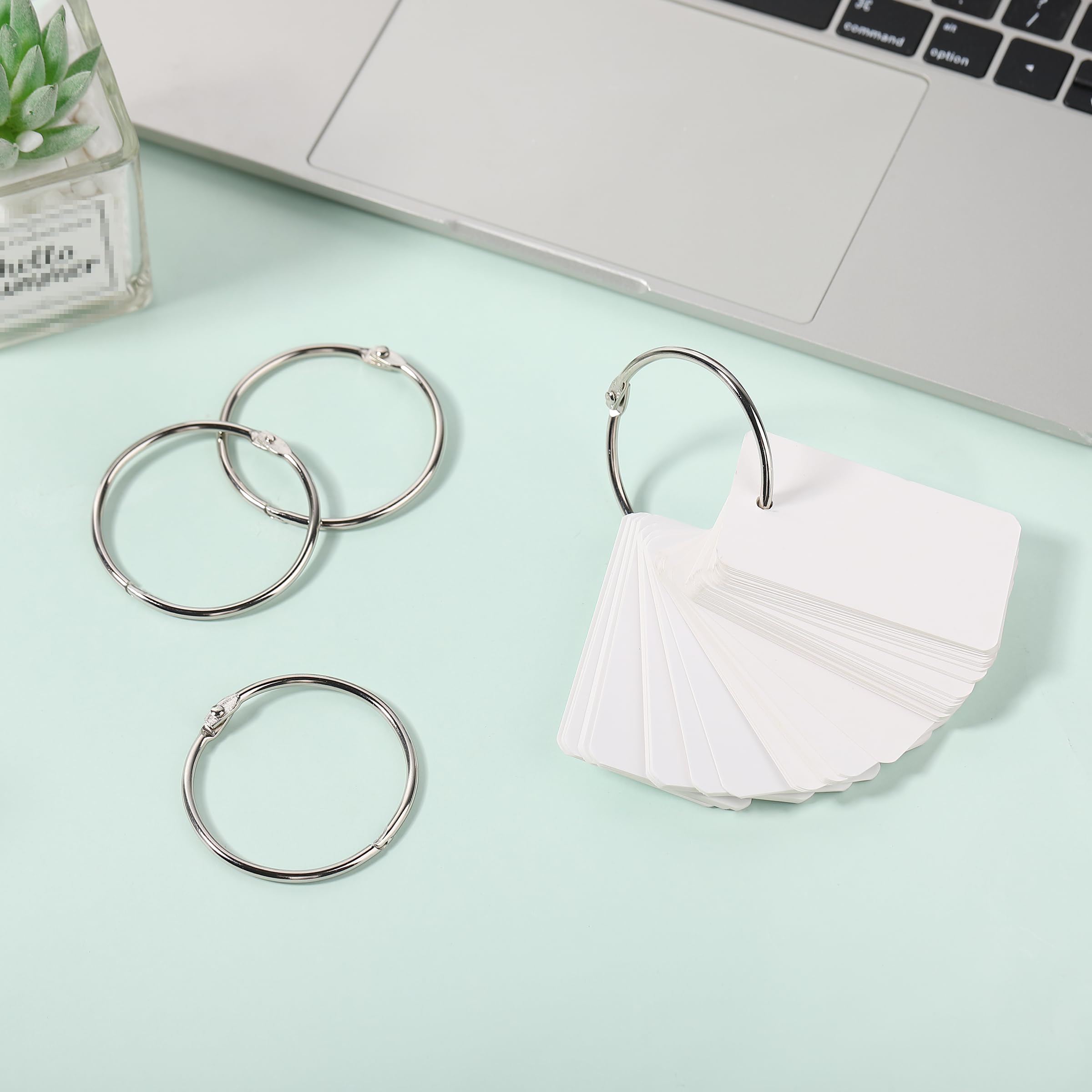 Mr. Pen- 30 Pack 2 Inch Silver Loose Leaf Binder Rings, Book Rings & Index Card Rings - Durable Metal Rings for Organizing Flashcards, Documents & Paper - Perfect for School, Office & Craft Projects