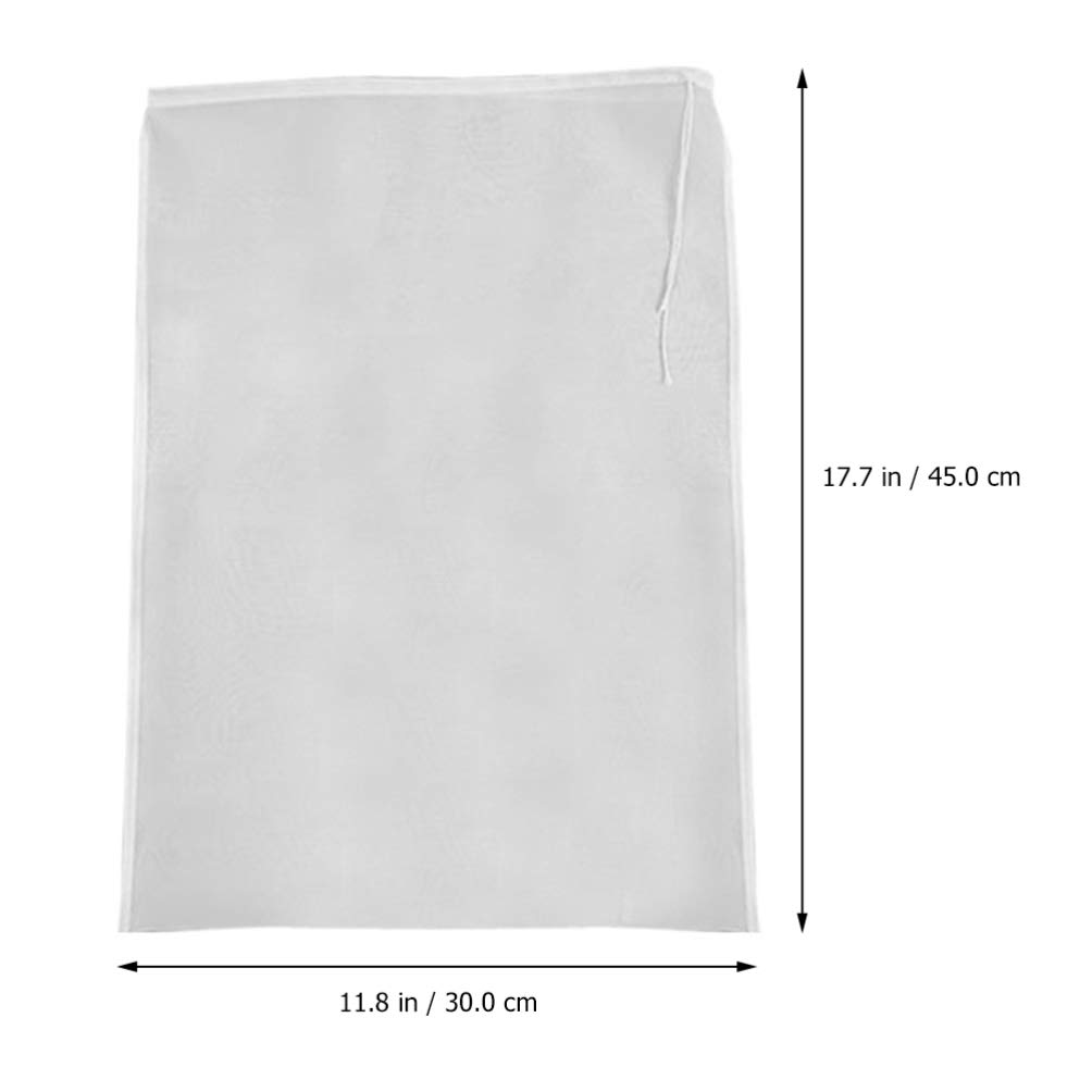 Premium Hemoton 2-Pack Fine Mesh Filter Bags - Nut Milk, Soup Dumpling, Juice Straining Bags for Commercial & Home Use | Paint, Food Strainer with Durable Cotton Construction | Perfect for Almond Milk, Cold Brew Coffee & Herbal Tea Making