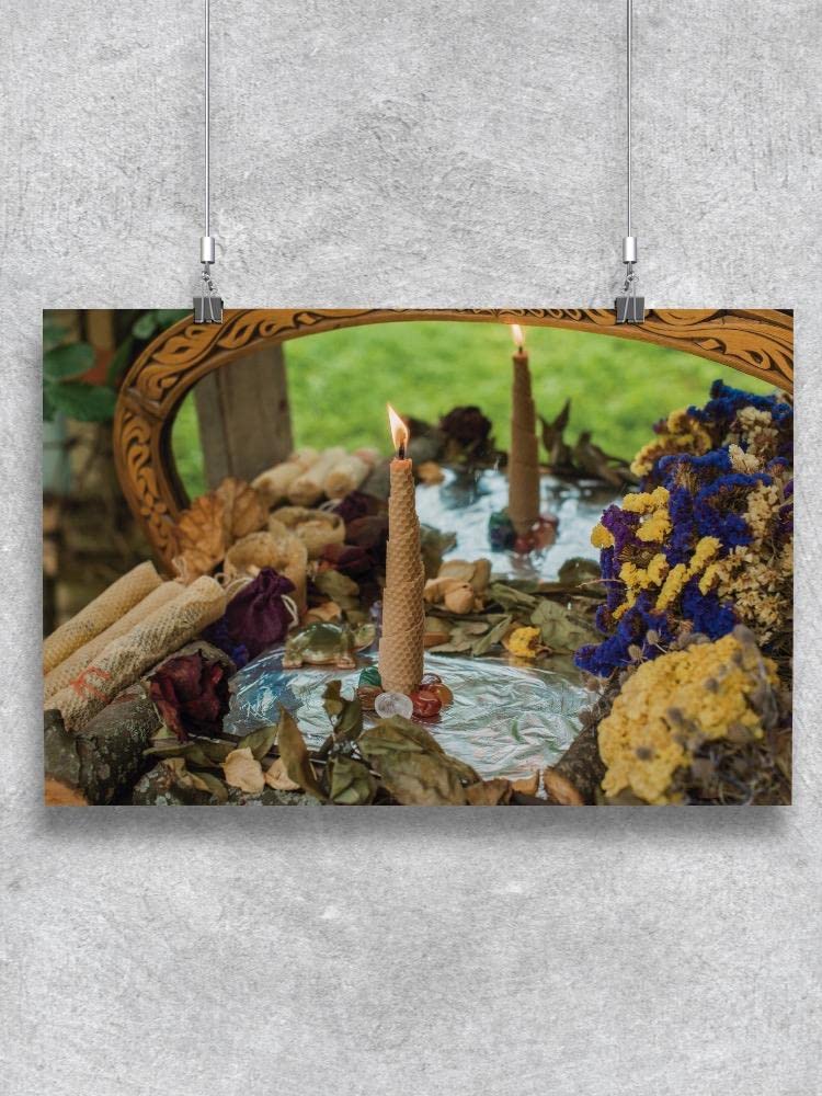 Candle Magic Poster - Mystical Wall Art for Home Decor, Meditation & Spiritual Spaces | Premium Quality Print by Shutterstock