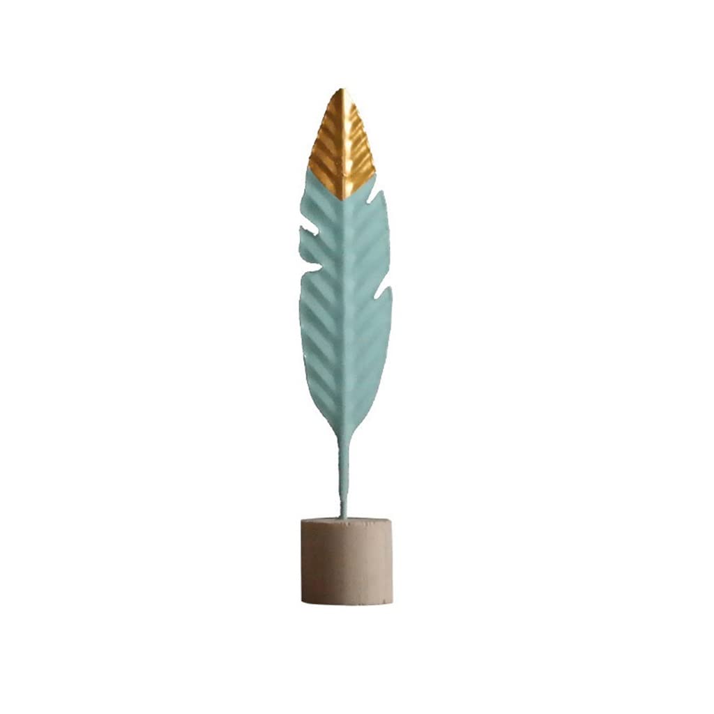 Feather Wooden Decorations - Miniature Figurines for Home & Office Decor - Handcrafted Wooden Feather Ornaments for Living Room, Table Centerpiece, Bookshelf Display - Perfect for Boho, Farmhouse & Rustic Interior Design Styles