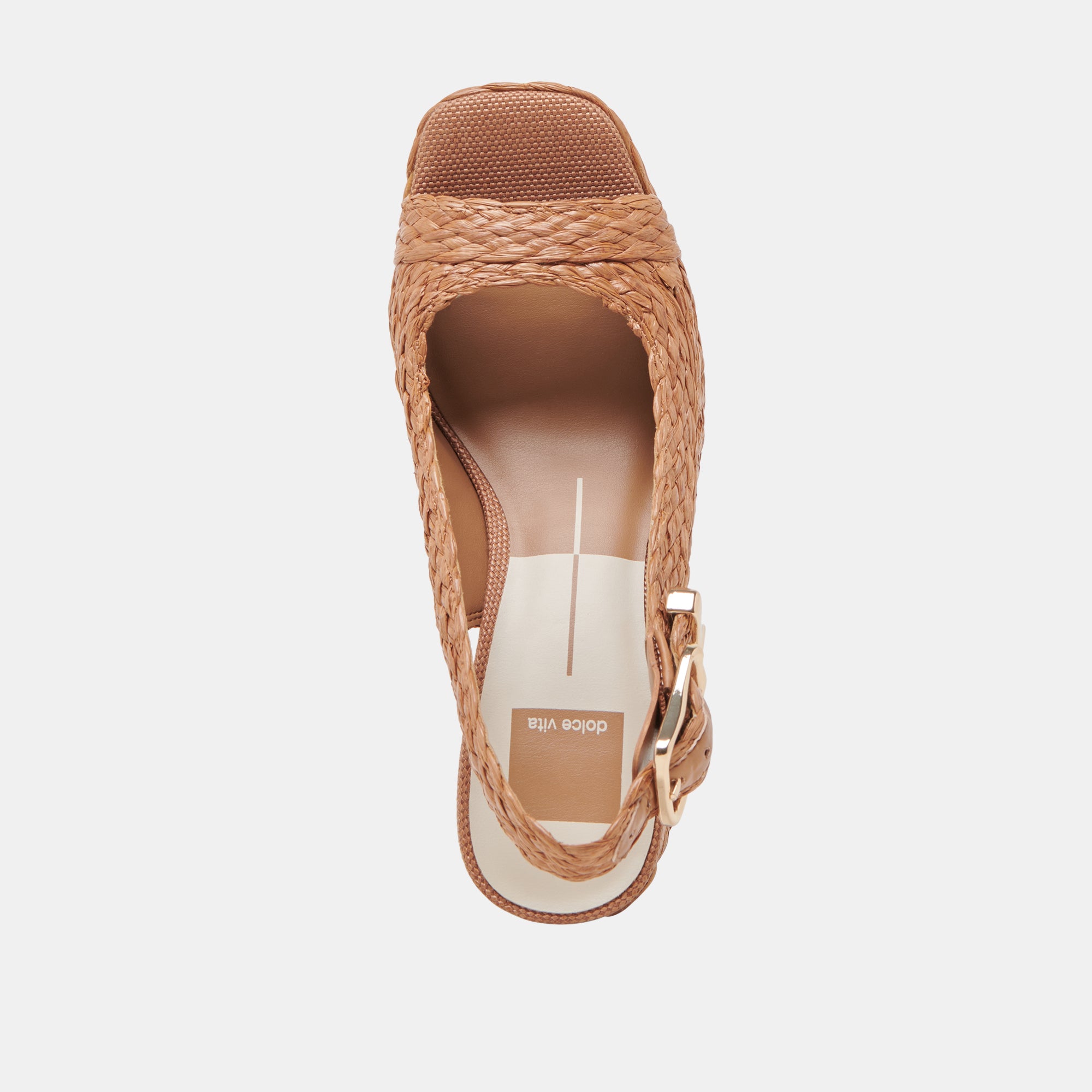 FLORES Women's Cognac Raffia Heels - Comfortable Summer Wedge Sandals for Beach, Wedding, and Casual Outings