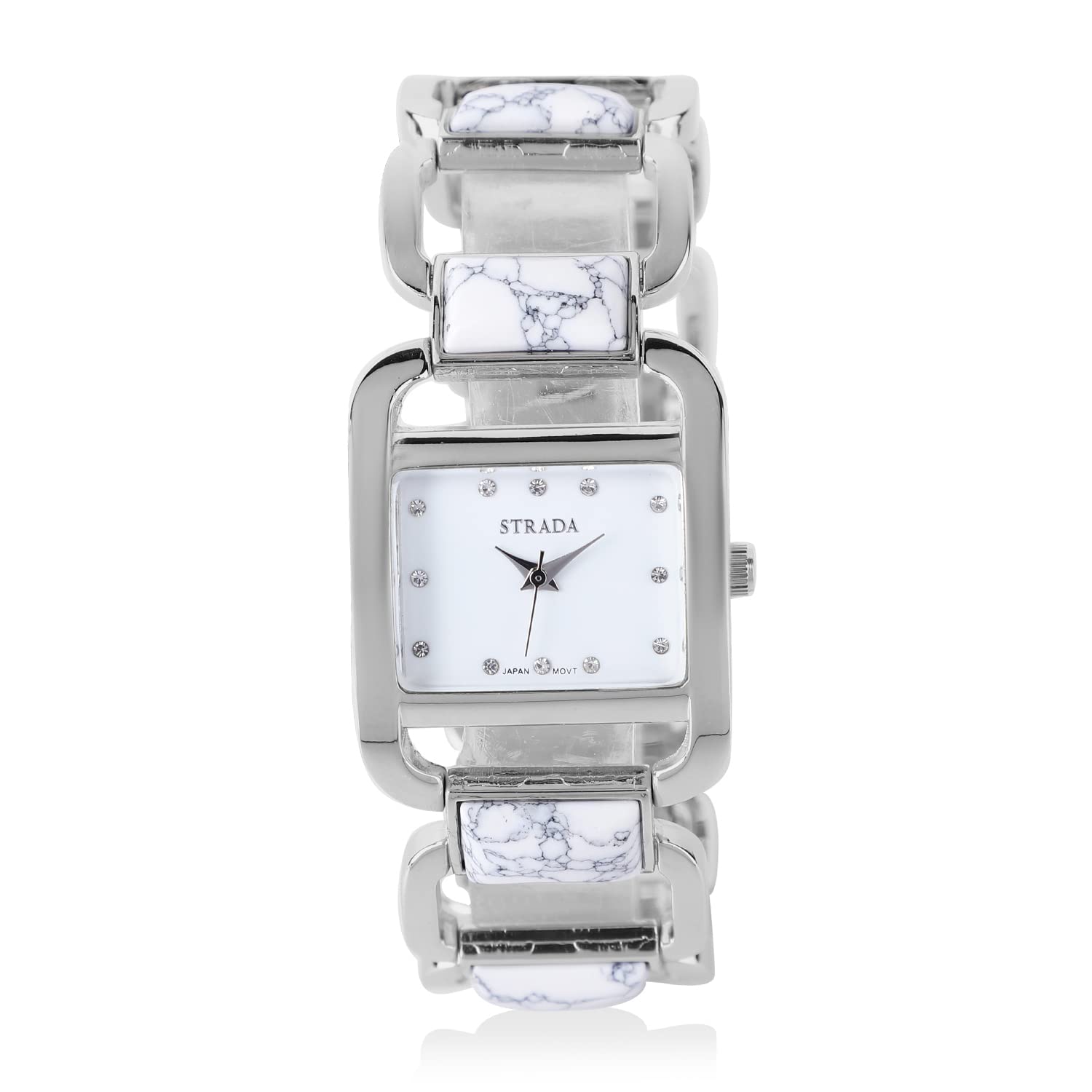 Shop LC STRADA Blue Howlite & Japanese Movement Women's Bracelet Watch - 25.00 Ct Natural Gemstone, Elegant Mother's Day Gift for Her - Perfect for Daily Wear, Office & Special Occasions