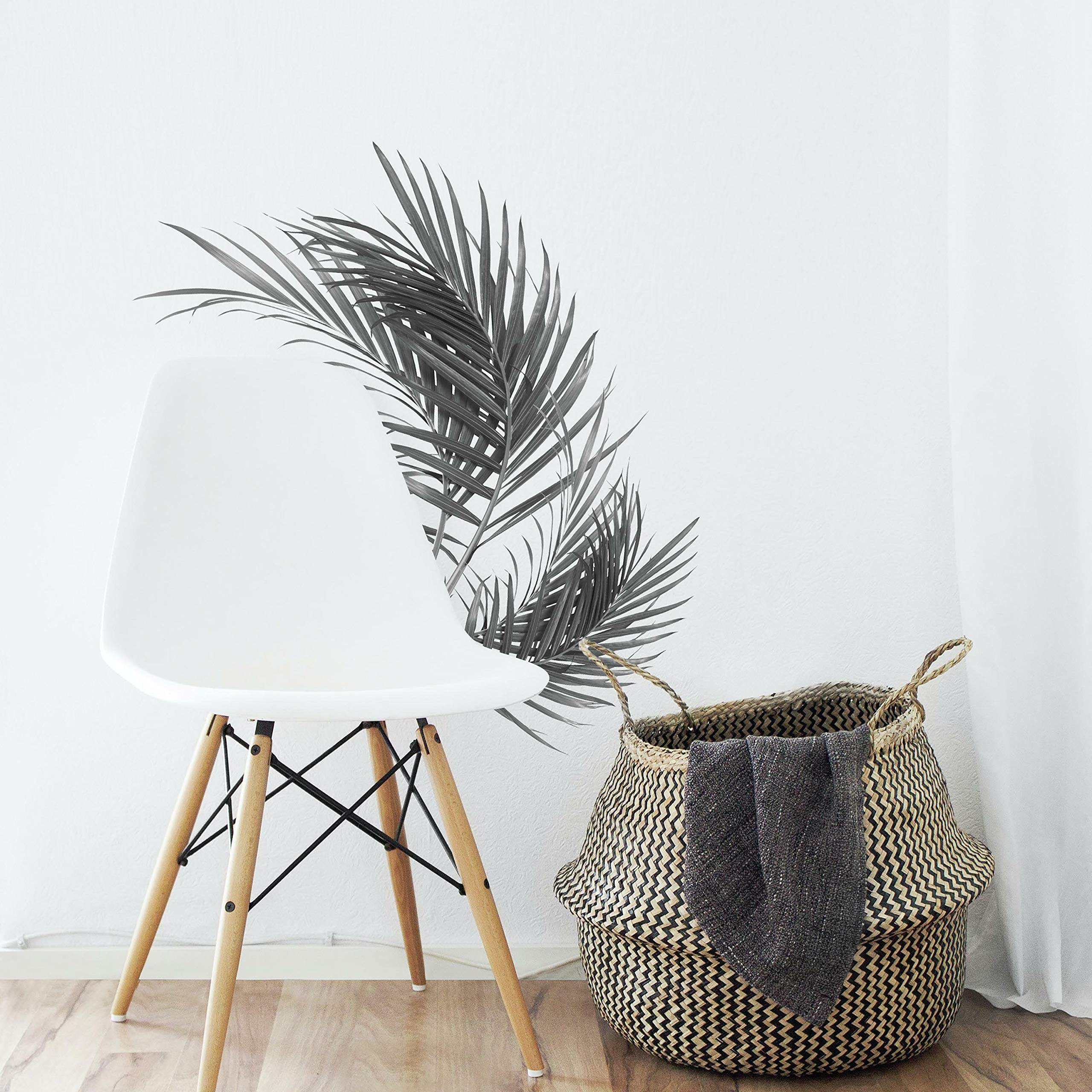 RoomMates RMK4713GM Black & White Palm Tree Peel & Stick Wall Decals - Easy DIY Wall Decor for Bedroom, Nursery, Living Room & Office