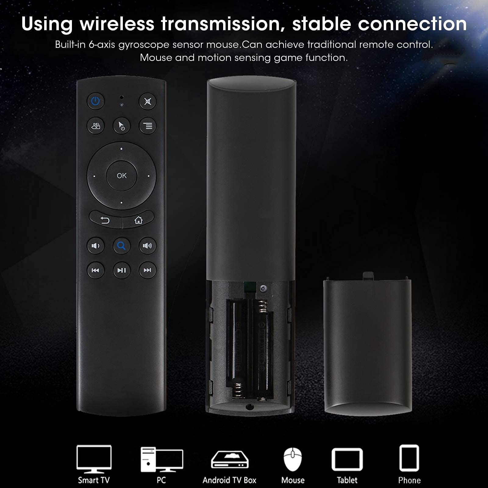 Bluetooth TV Box Remote Control - Stable Connection, Universal Compatibility for Android TV Box, Streaming Devices - Perfect for Home Entertainment & Media Streaming