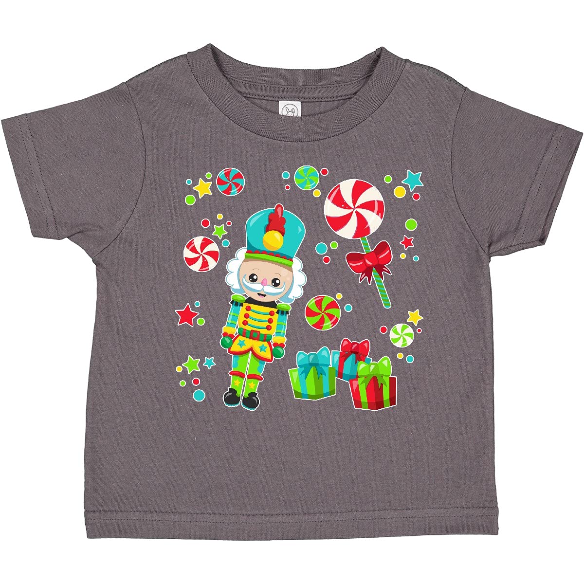 Inktastic Holiday Nutcracker and Candy Christmas Toddler T-Shirt | Festive Kids Apparel for Holiday Parties & Family Photos