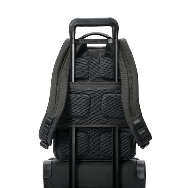 Briggs & Riley HTA Medium Slim Expandable Backpack for Business Travel & Commuting - Durable Carry-On Laptop Backpack with USB Charging Port
