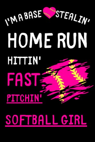 Softball Composition Notebook - Lined Journal for Catchers, Pitchers & Players | Perfect Sports Gift for Softball Girls & Women | Great for Training, Games & School
