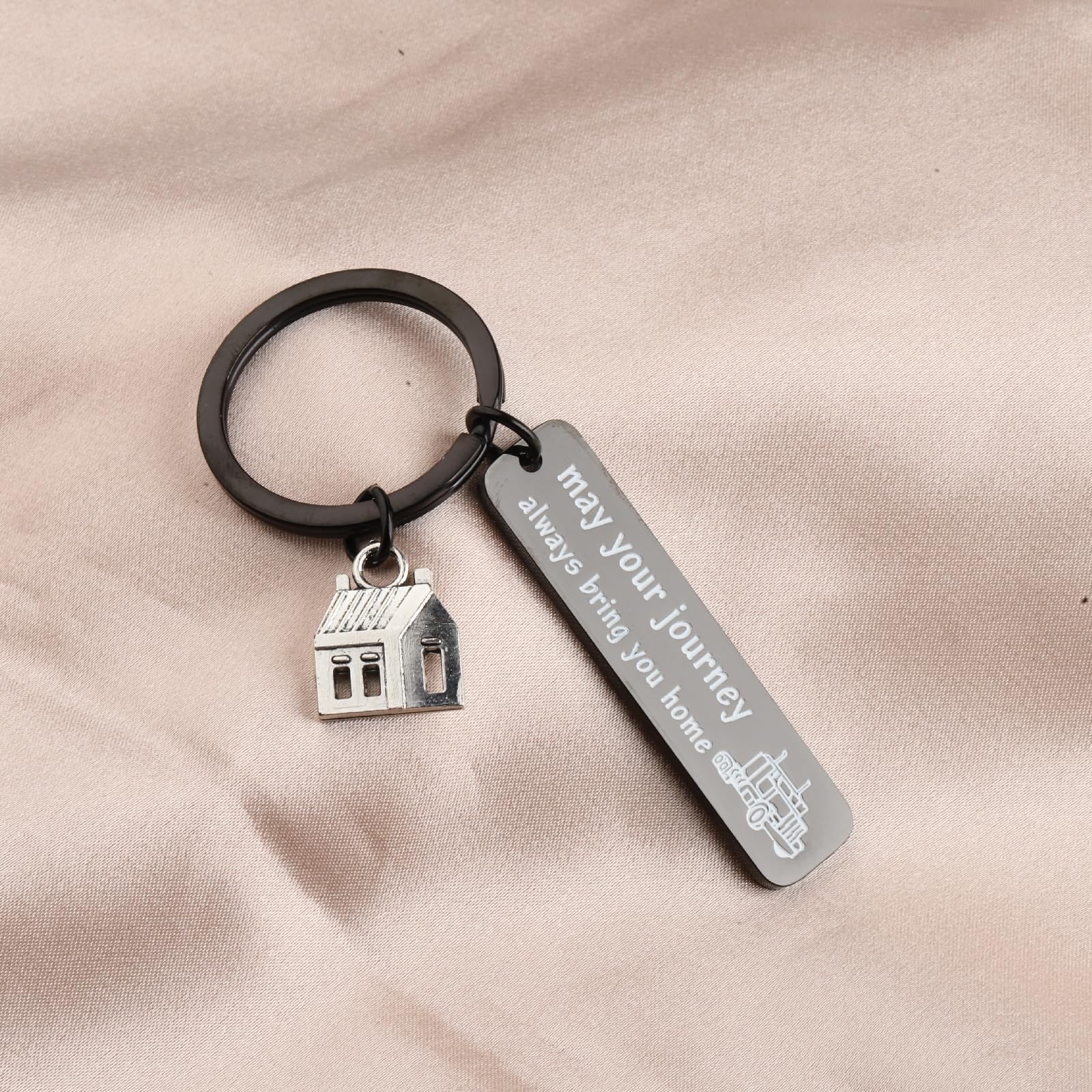 BAUNA Drive Safe Keychain - Durable Truck Driver Gift for Long Distance Travel - Perfect for Road Trips & Commuting