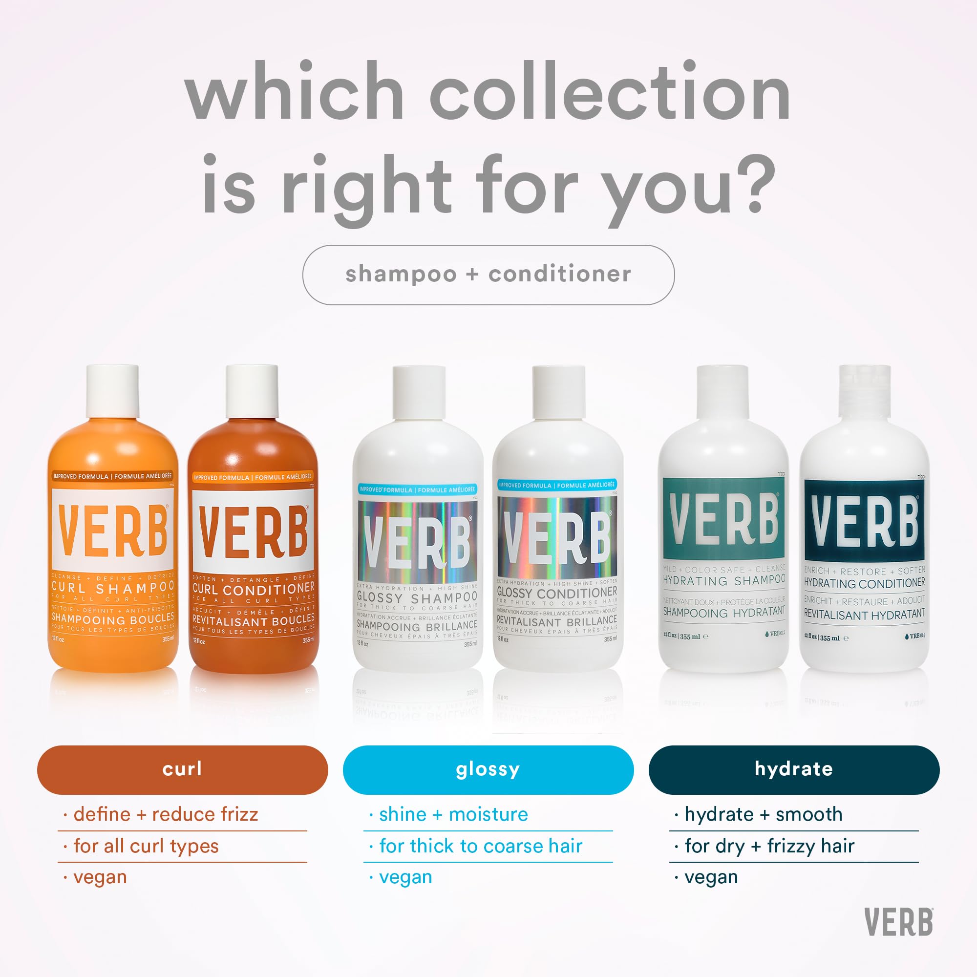 Verb Curl Defining Shampoo for Curly Hair - Hydrating & Frizz Control for Natural Curls - Perfect for Daily Use & Salon-Quality Results at Home