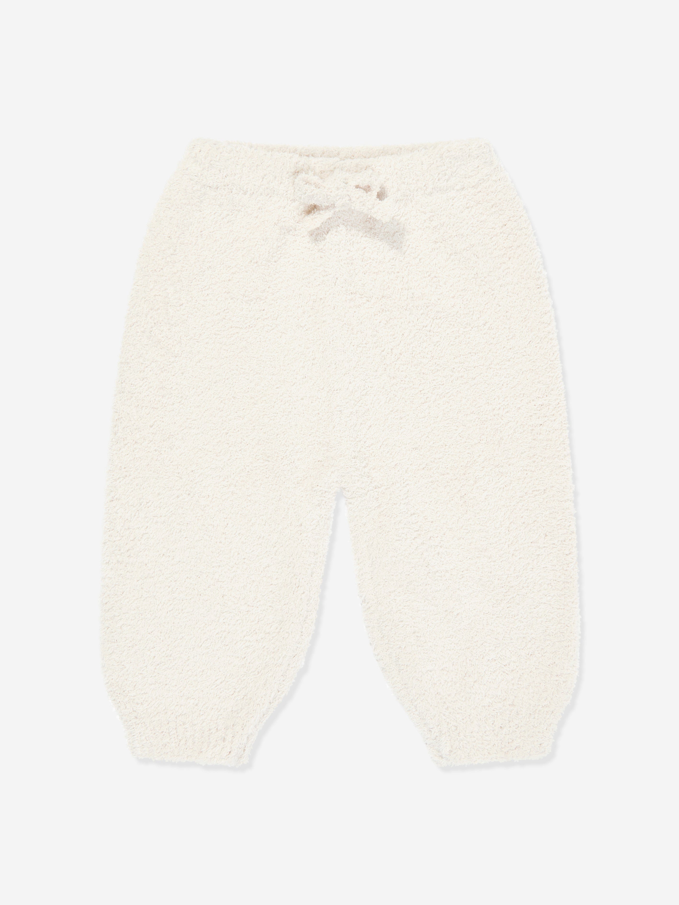 7AM Enfant Baby Fuzzy Boxy Lounge Pants in Ivory - Soft & Cozy Cotton Pajama Pants for Toddlers - Perfect for Playtime, Naptime & Home Comfort