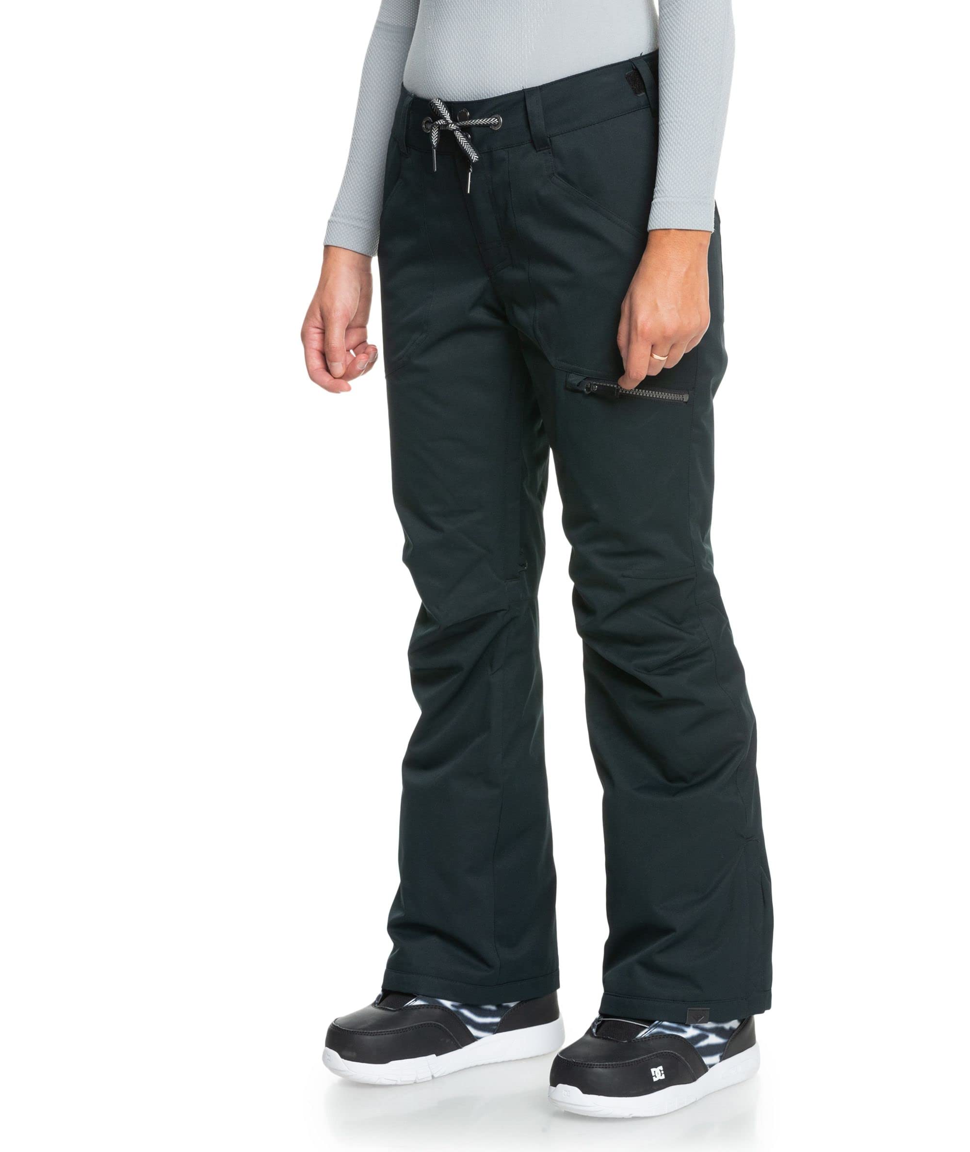 Roxy Women's Nadia Short Snow Pants with DryFlight Waterproof Technology - Warm Winter Skiing & Snowboarding Pants for Outdoor Activities