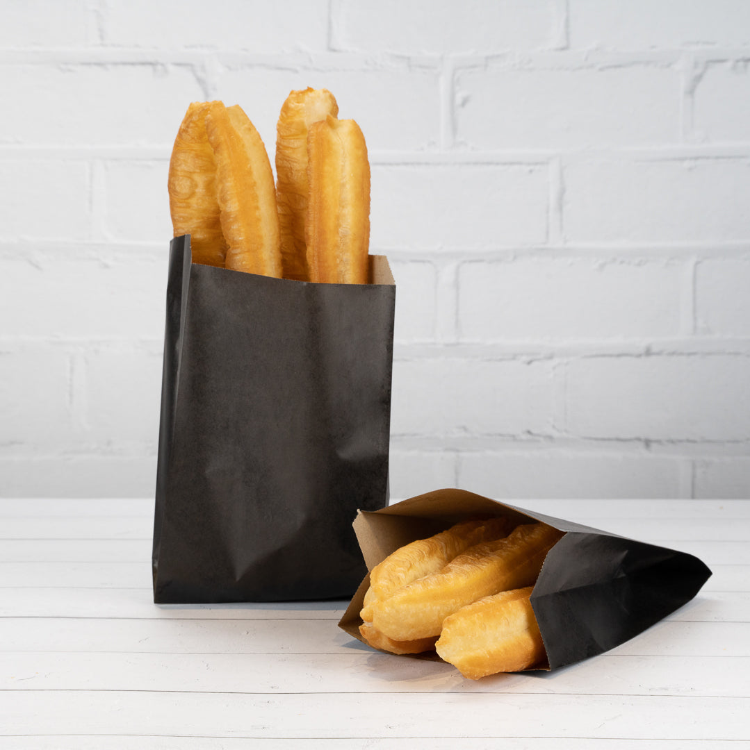 Premium Black Paper French Fry & Snack Bags - 5