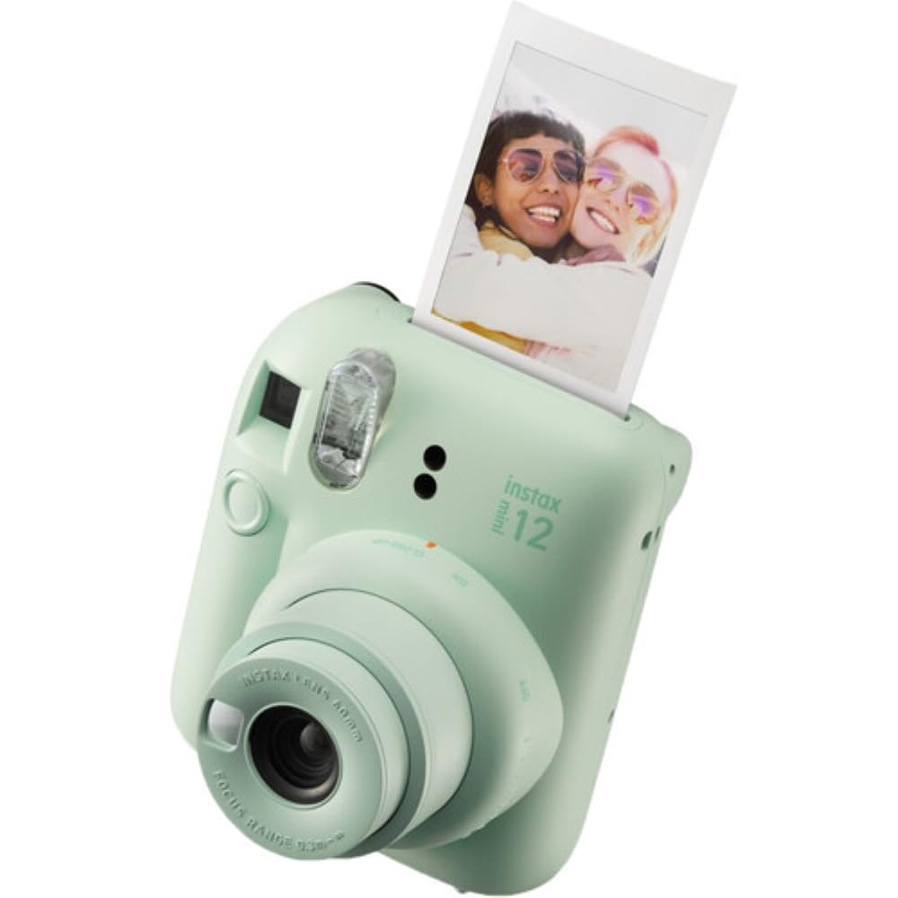 FUJIFILM INSTAX Mini 12 Instant Camera Mint Green with 40 Exposures Film, AA Batteries & Accessories Bundle - Perfect for Parties, Travel & DIY Photo Albums