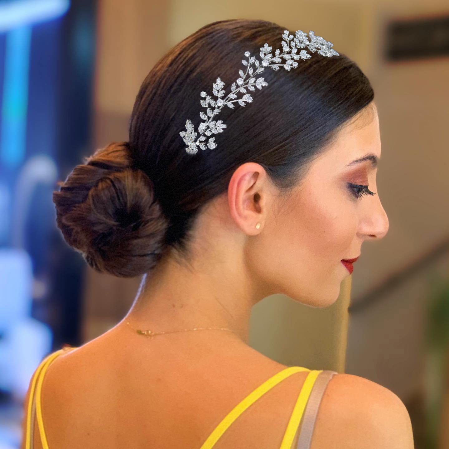 Jorsnovs Fashion Bridal Headpiece - Elegant Wedding Hair Accessory with Cubic Zirconia for Brides & Women | Perfect for Weddings, Prom, Birthday Gifts & Special Occasions