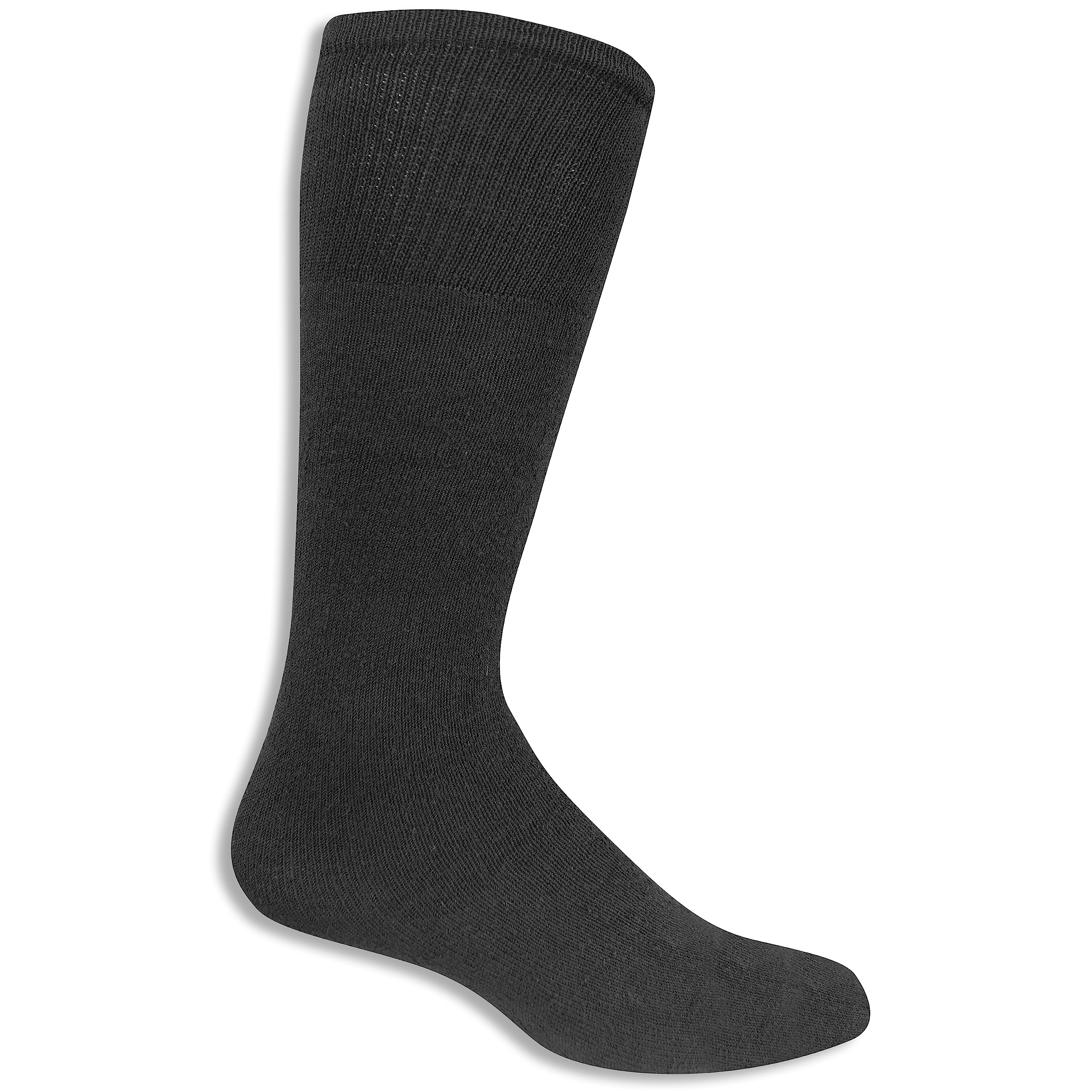 Fruit of the Loom Men's Cushioned Cotton Work Socks - Moisture Wicking, Durable & Comfortable for Construction, Hiking & Outdoor Activities
