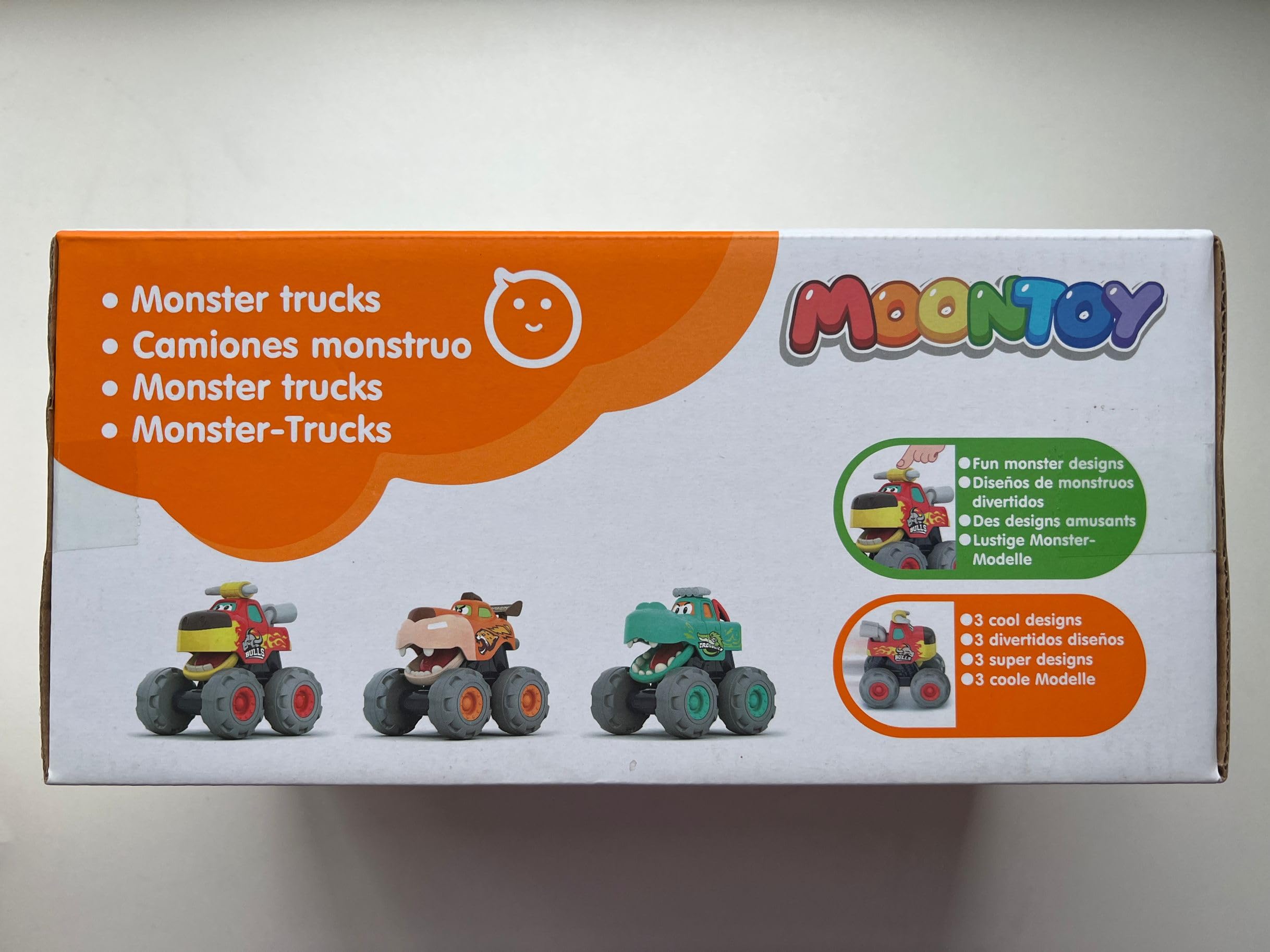 MOONTOY Pull Back Toy Cars Set - 3 Pack Friction Powered Vehicles for 1-3 Year Old Boys (Bull Truck, Leopard Truck, Crocodile Truck) | Push and Go Toddler Toys | Perfect Birthday Gift & Early Learning Play for Babies | Great for Indoor Play, Car Races, and Preschool Development