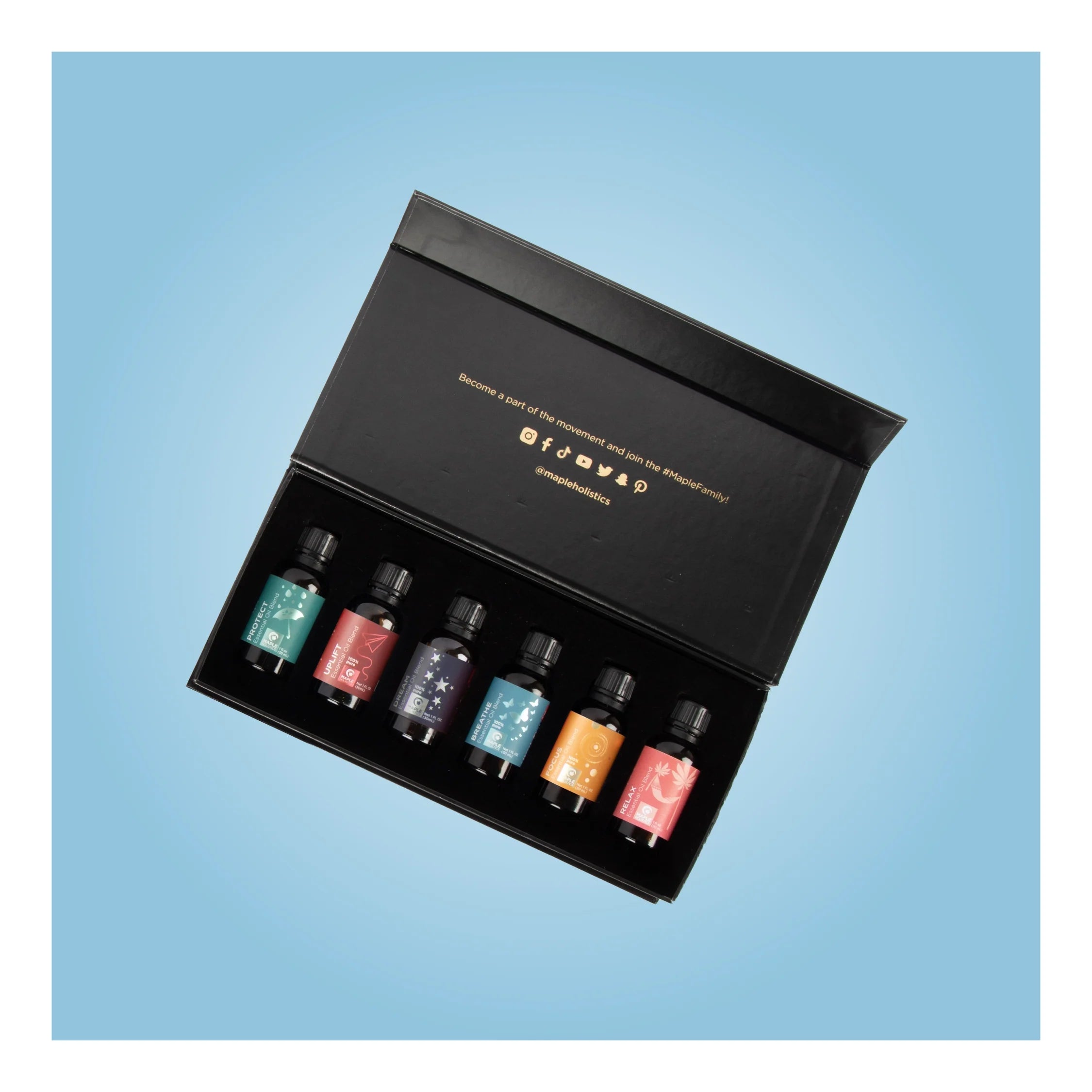 6-Piece Essential Oil Blends Set for Aromatherapy, Relaxation & Home Diffuser - Lavender, Peppermint, Eucalyptus, Tea Tree, Lemon & Orange Oils