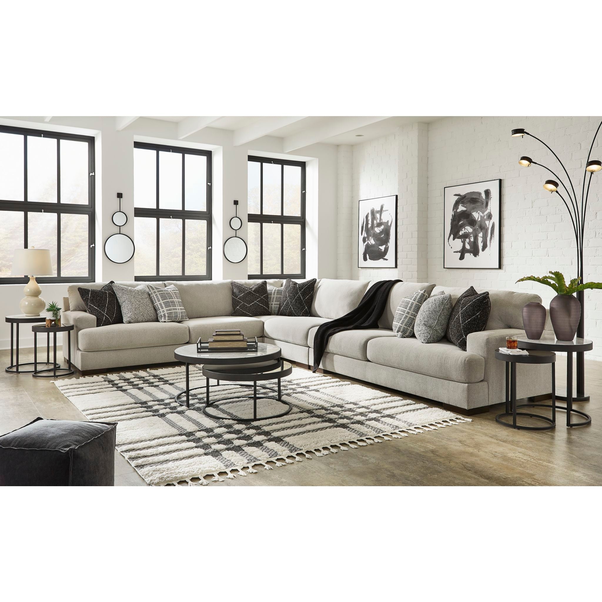 Artsie 4-Piece Modular Sectional Sofa Set - Modern L-Shaped Couch with Chaise Lounge for Living Room, Family Room & Home Theater Comfortable Seating