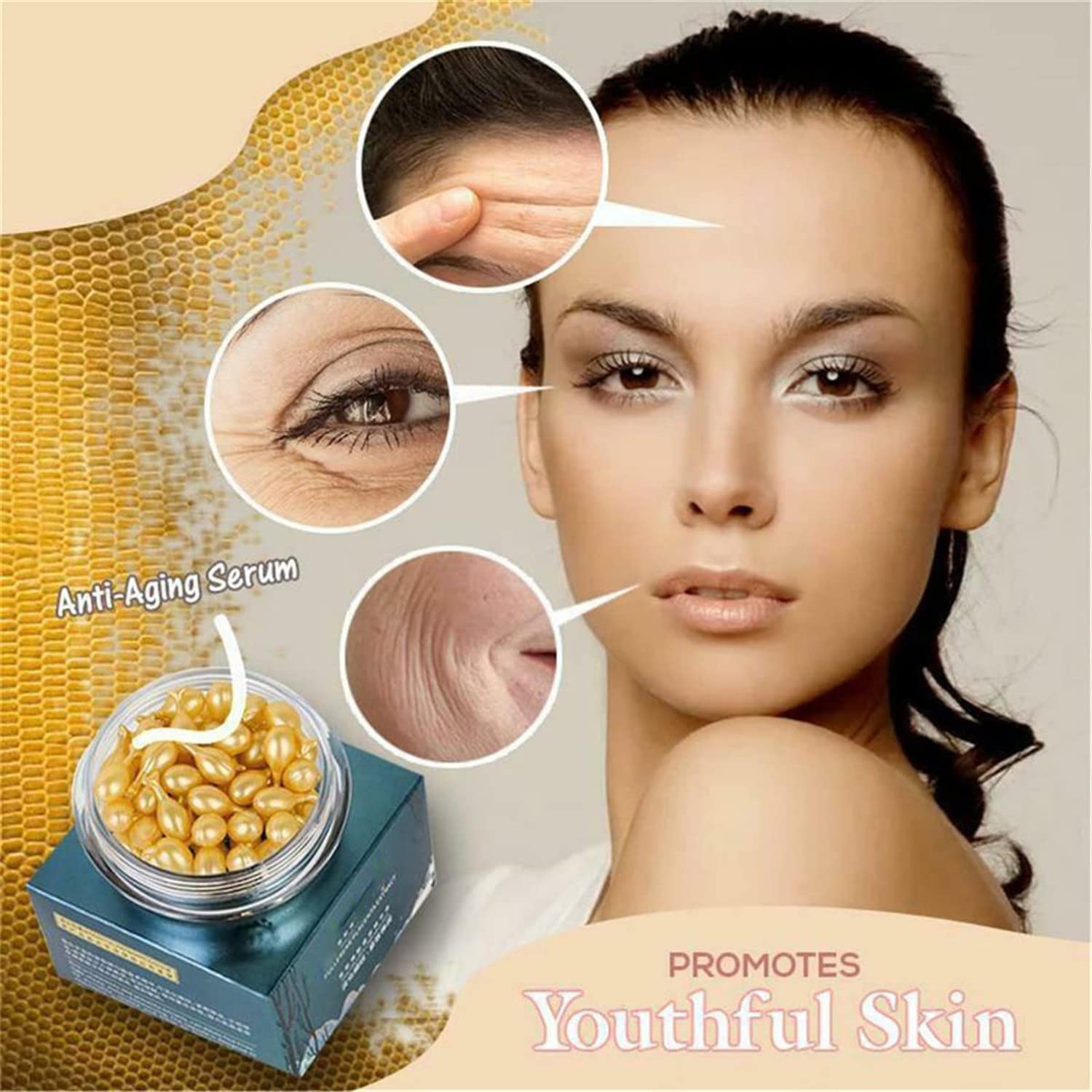 Snake Venom Extract Serum Capsules - Anti-Wrinkle & Anti-Aging Treatment | Fullerene & Sheep Placenta Facial Serum for Skin Brightening, Hydration & Firming (2-Pack) - Perfect for Night Routine & Mature Skin Care