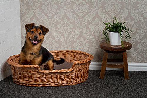Cozy Small Pet Bed Basket - 55cm Washable Dog & Cat Bed for Small Breeds - Perfect for Indoor Use, Living Room, Bedroom, or Pet Carriers