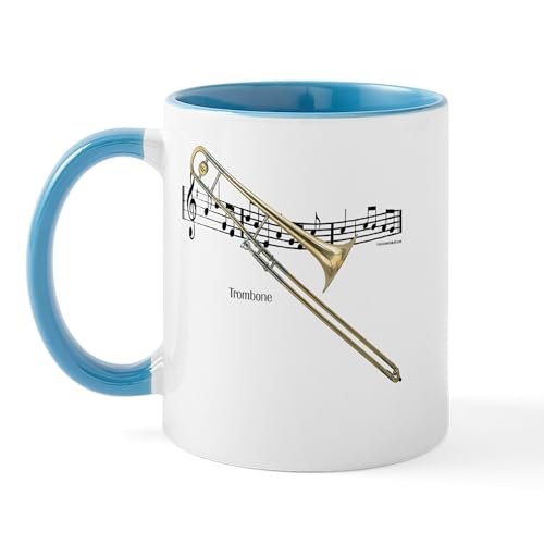 White/Blue Inside - Trombone Music Mug
