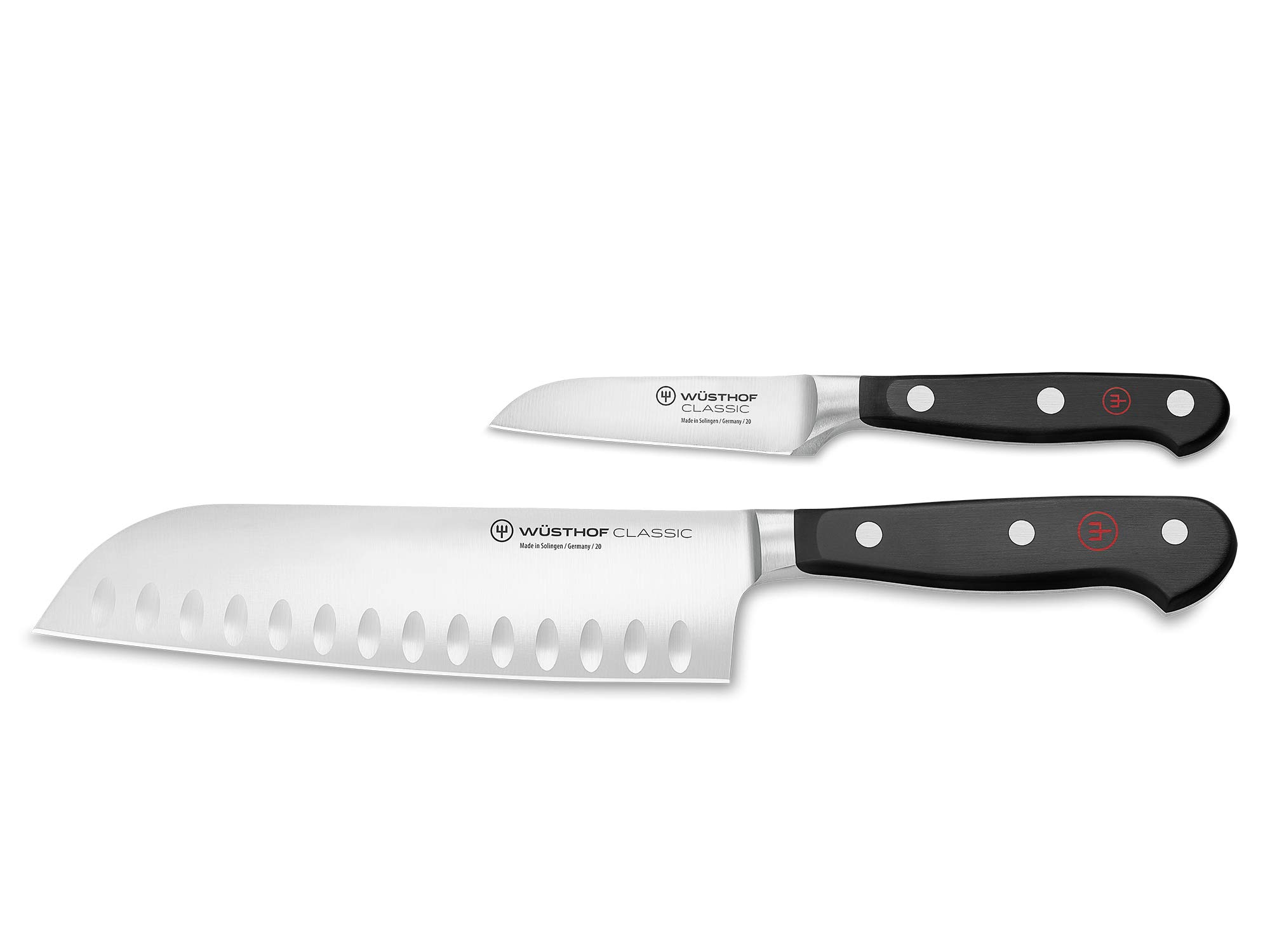 WÜSTHOF Classic 2-Piece Asian Knife Set - High Carbon Stainless Steel Chef & Santoku Knives for Precision Cutting | Perfect for Sushi, Vegetables & Meat Preparation | Professional Kitchen & Home Cooking Essential