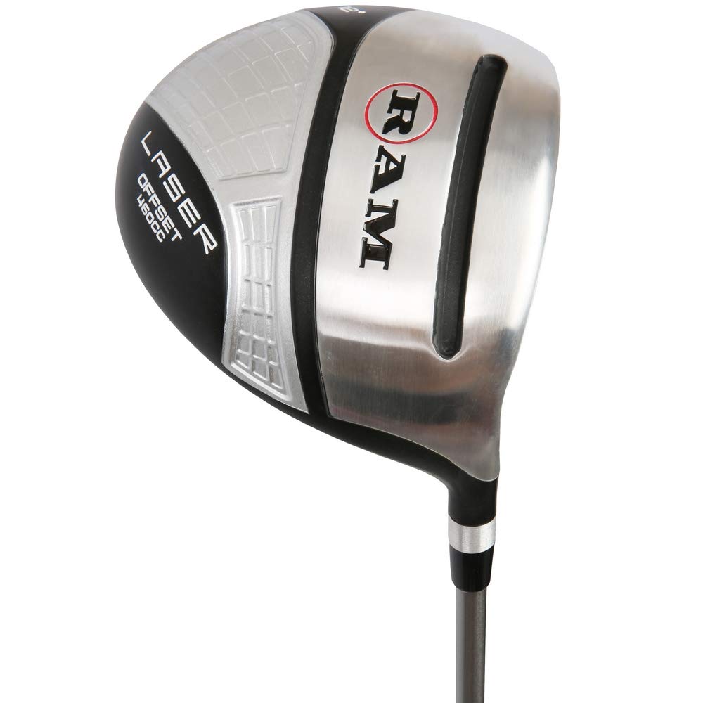 Ram Golf Laser Anti-Slice Offset 460cc Oversize Driver for Men (Right Hand) - Perfect for Improving Accuracy and Distance on the Course