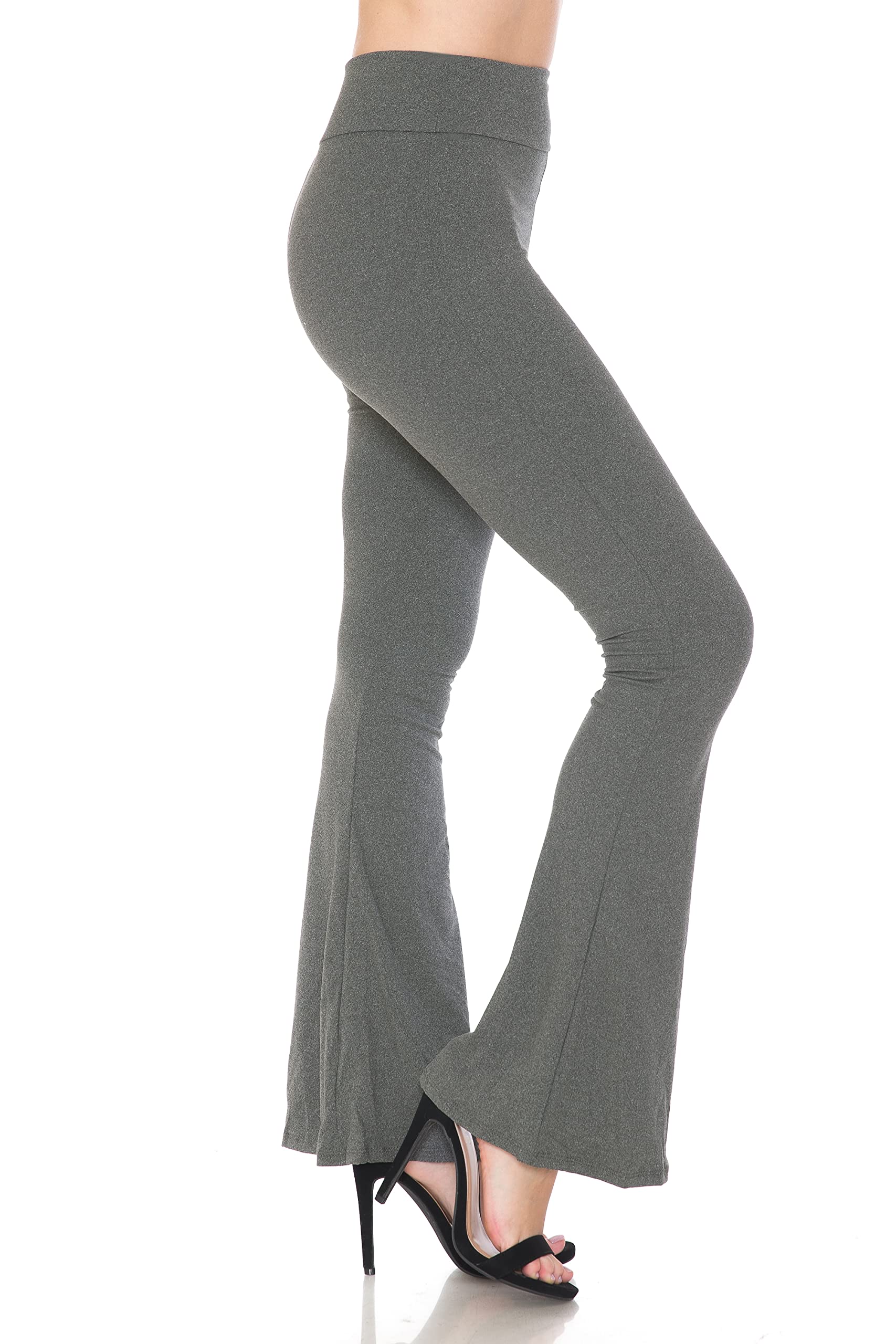 Leggings Depot Women's Flared Palazzo Pants - Wide Leg Lounge & Work Pants for Casual Wear | Comfortable Stretchy Yoga Pants for Office, Travel & Everyday Use