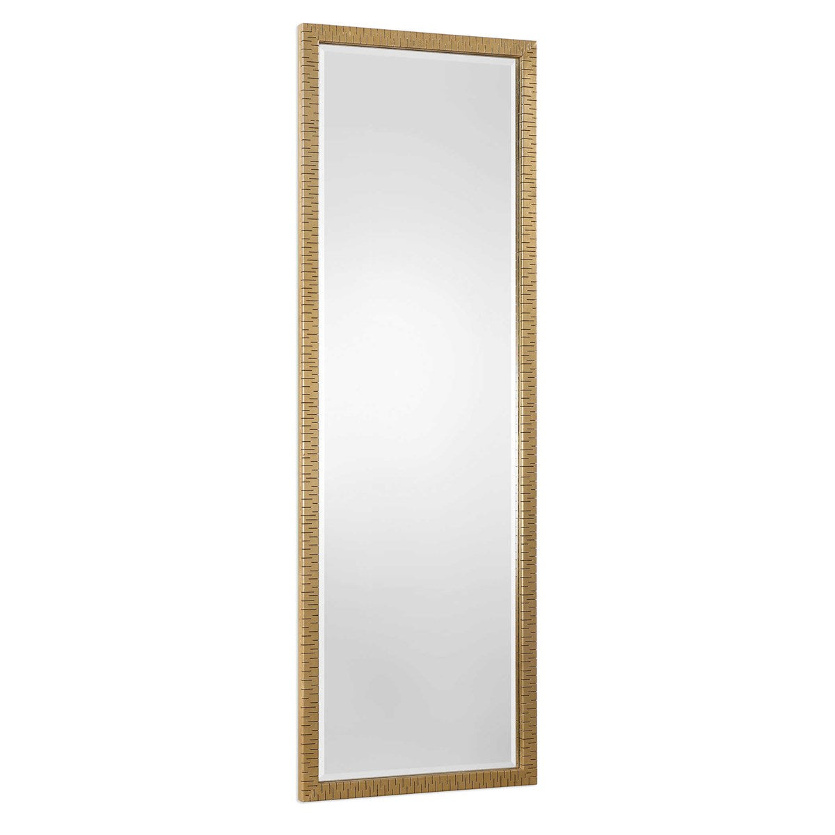 Full Length Iron Mirror with Stand - Elegant Floor Mirror for Bedroom, Living Room & Entryway - Perfect for Home Decor & Outfit Checks