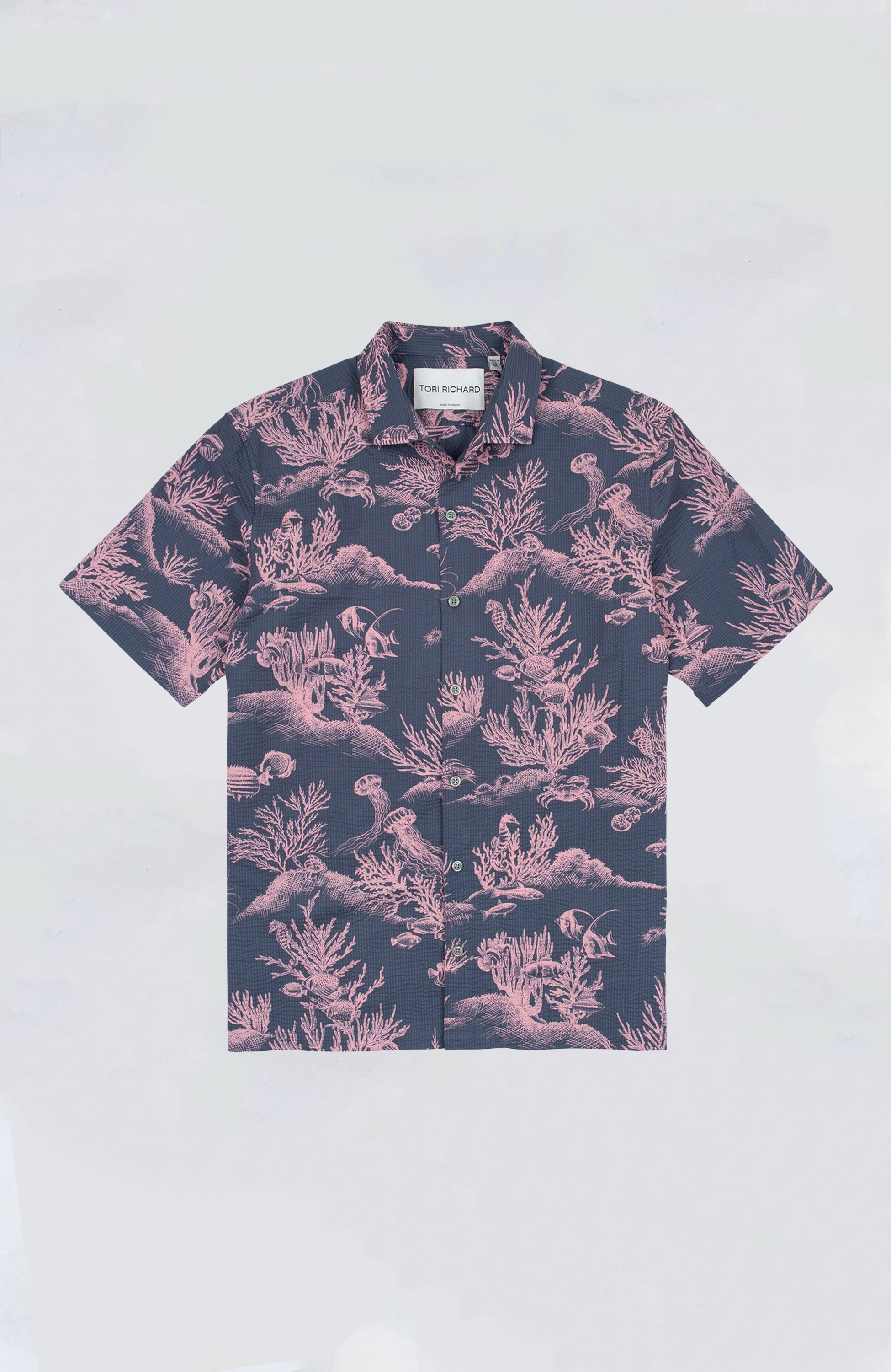 Tori Richard Men's Pacific Reef Aloha Shirt - Hawaiian Casual Button Down Shirt for Beach, Vacation & Summer Wear