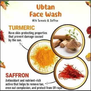**Darman Ubtan Face Wash for Glowing Skin - Natural Turmeric & Herbal Cleanser (1 Pack) - Perfect for Daily Skincare & Acne Treatment**