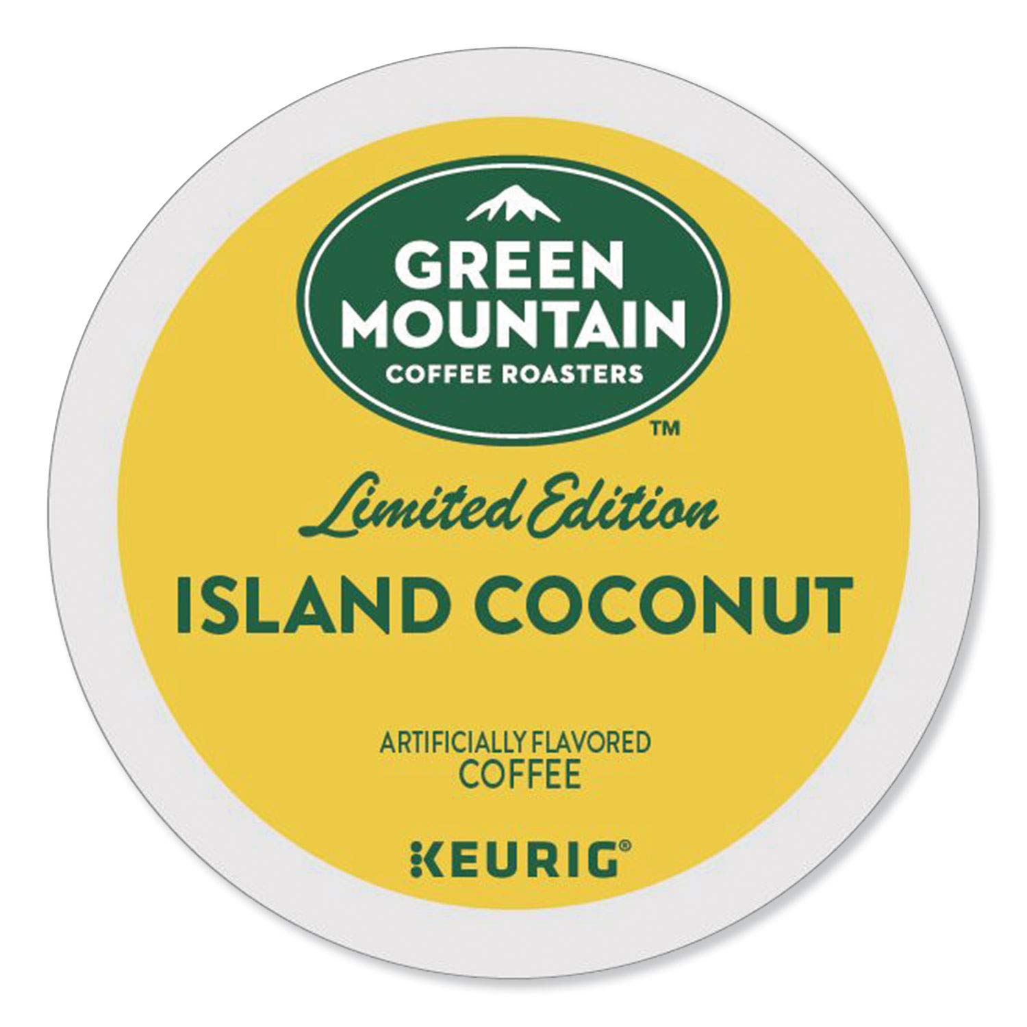 Green Mountain Coffee Island Coconut K-Cups - 72 Count Single-Serve Pods for Keurig Brewers | Perfect for Home, Office & Breakfast Enjoyment