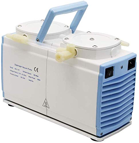 MXBAOHENG GM1.0A Oil Free Diaphragm Vacuum Pump - 60L/min Oilless Vacuum Pump with Adjustable Pressure for Lab Use - Perfect for Vacuum Filtration, Rotary Evaporator & Scientific Experiments - CE Certified (220V 50Hz) - Ideal for Chemistry Labs, Research Facilities & Industrial Applications