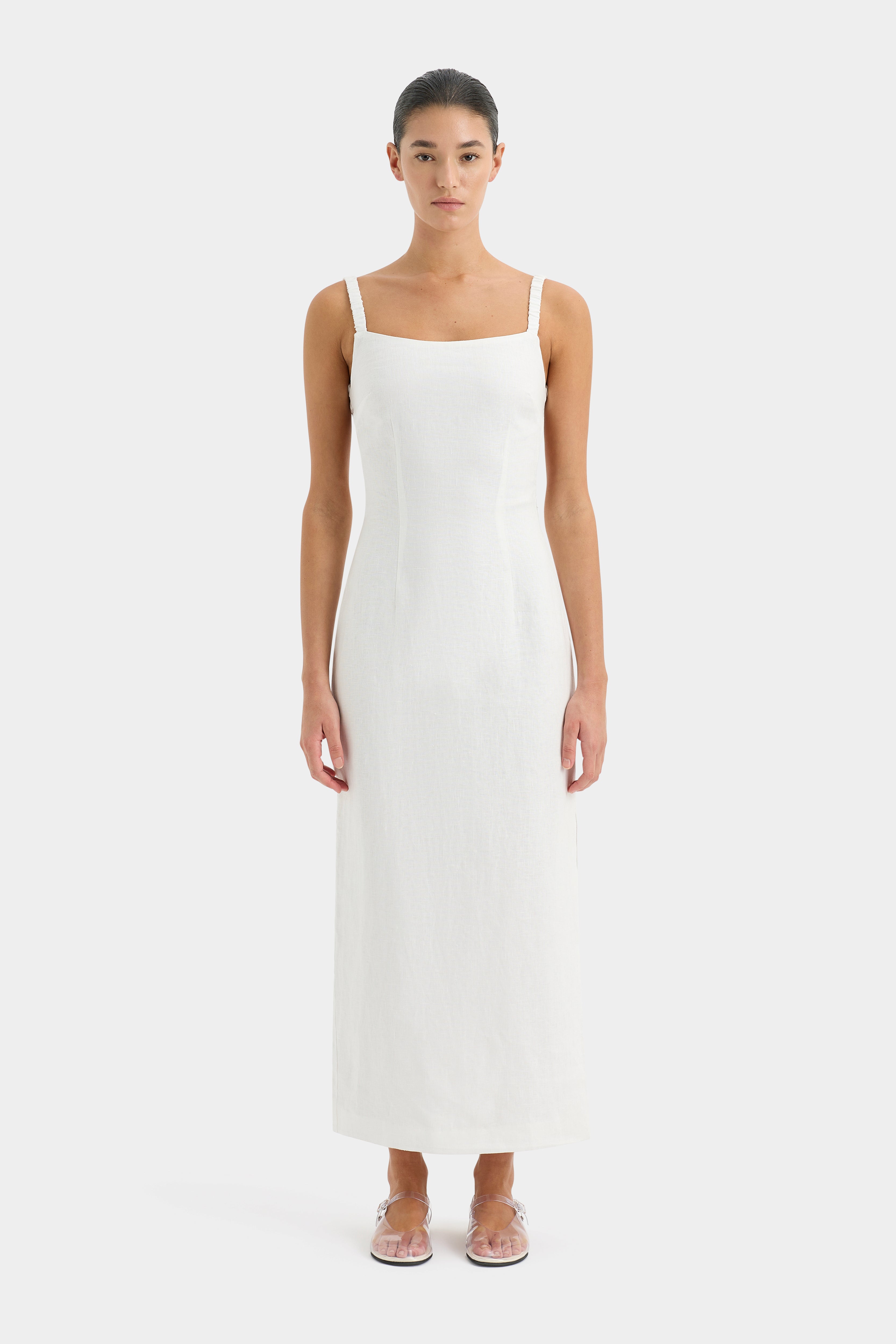Primrose Ruched Midi Dress for Women - Flattering Bodycon Party & Cocktail Dress - Perfect for Weddings, Date Nights & Special Occasions