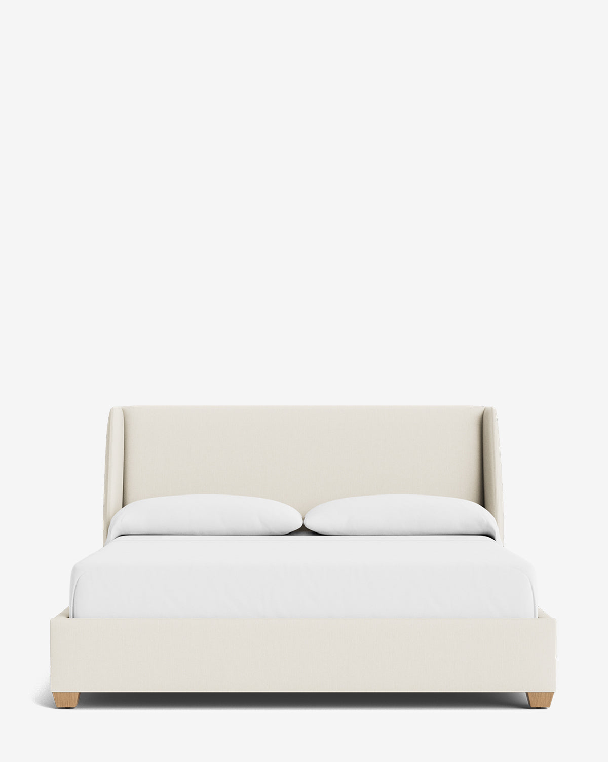 Walt Bed Low Headboard - Modern Minimalist Bed Frame for Small Spaces - Perfect for Apartments, Dorms & Guest Rooms