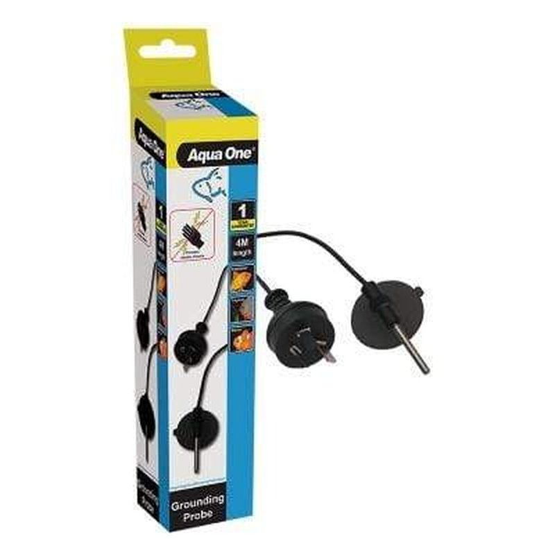 Aqua One Titanium Grounding Probe with 4m Cable - Safe & Reliable for Aquariums, Fish Tanks, and Marine Life Protection
