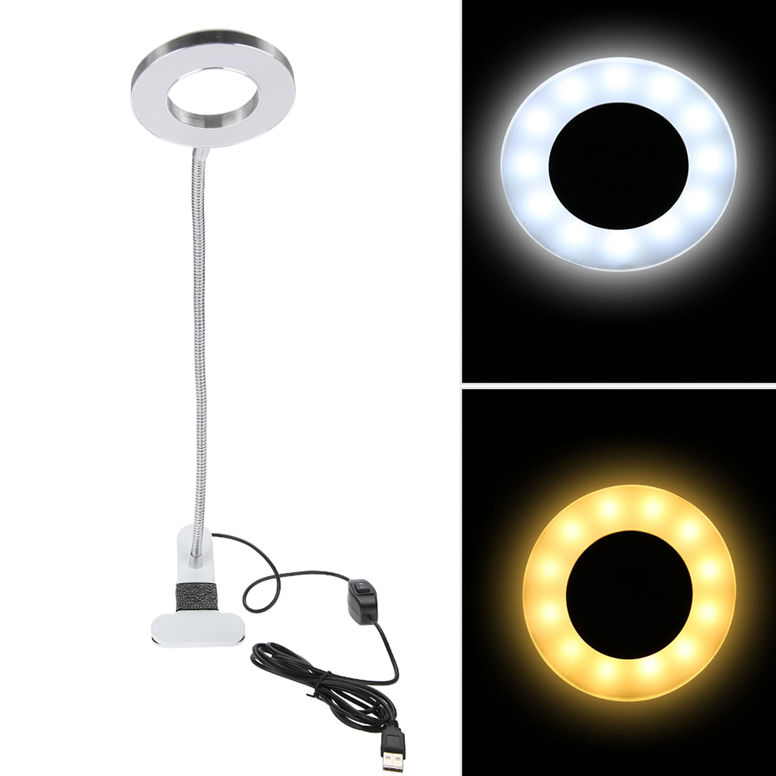 UBERSWEET® USB Clip Night Light - Adjustable Portable Desk Lamp for Tattoo Artists, Perfect for Eyebrow & Eyeliner Tattooing - Ideal for Home, Salon, and Travel Use