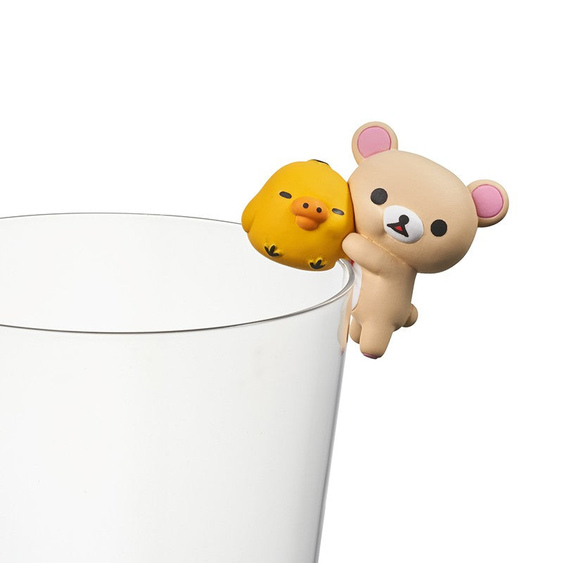 San-X Rilakkuma Kitan Club Putitto Glass Hanger Mini Figure - Cute Anime Character Decor for Car, Home & Office Accessories