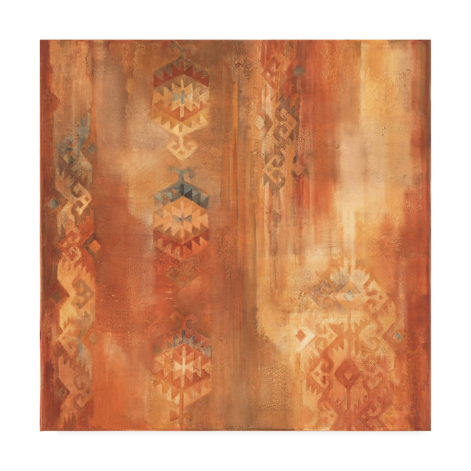 Albena Hristova Desert Sunset II - 18x18 Premium Canvas Wall Art Print - Modern Home & Office Decor for Living Room, Bedroom