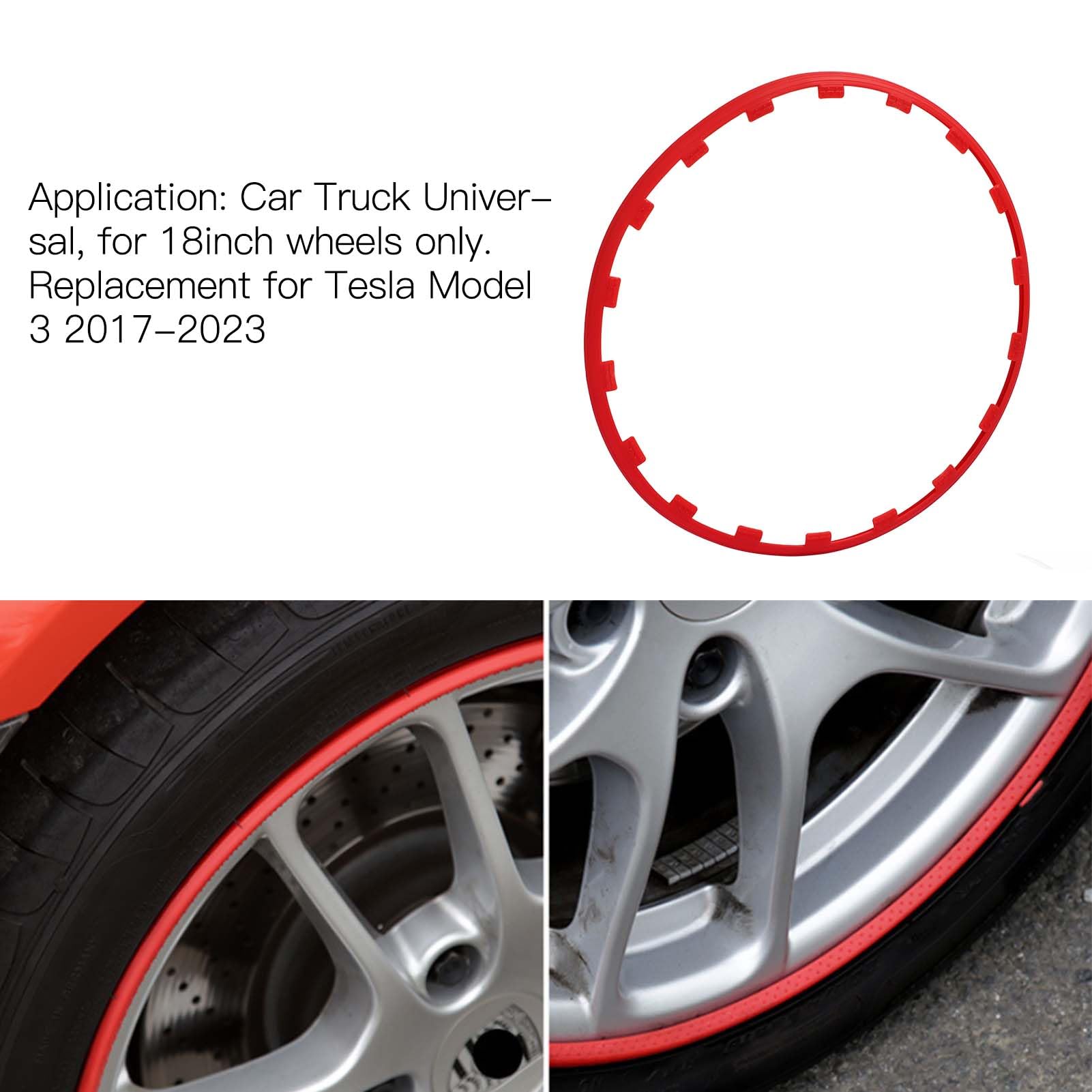**Durable Nylon Wheel Rim Protectors for 18-Inch Wheels (2017-2023) – Set of 4, Anti-Scratch, Easy Installation – Perfect for Parking Safety & Curb Protection**