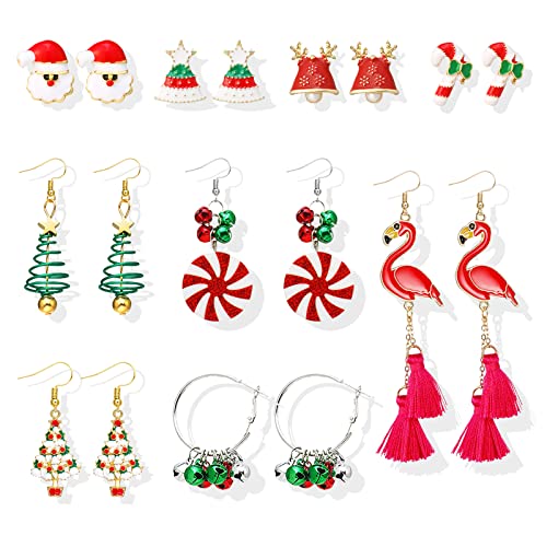 C2:9pairs flamingo earrings