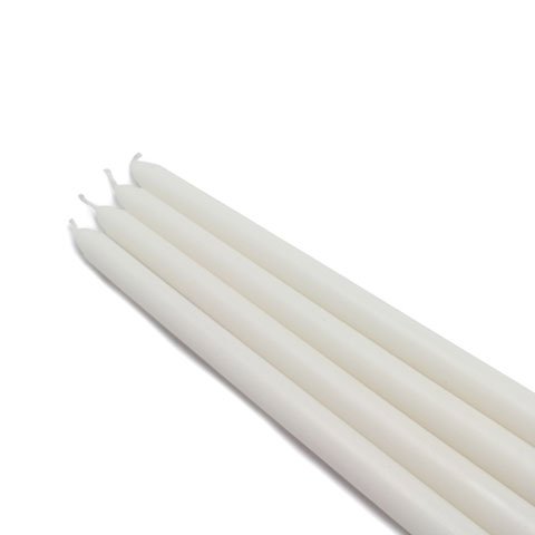 12 Inch White Taper Candles Bulk Pack of 144 - Perfect for Weddings, Parties, and Home Decor