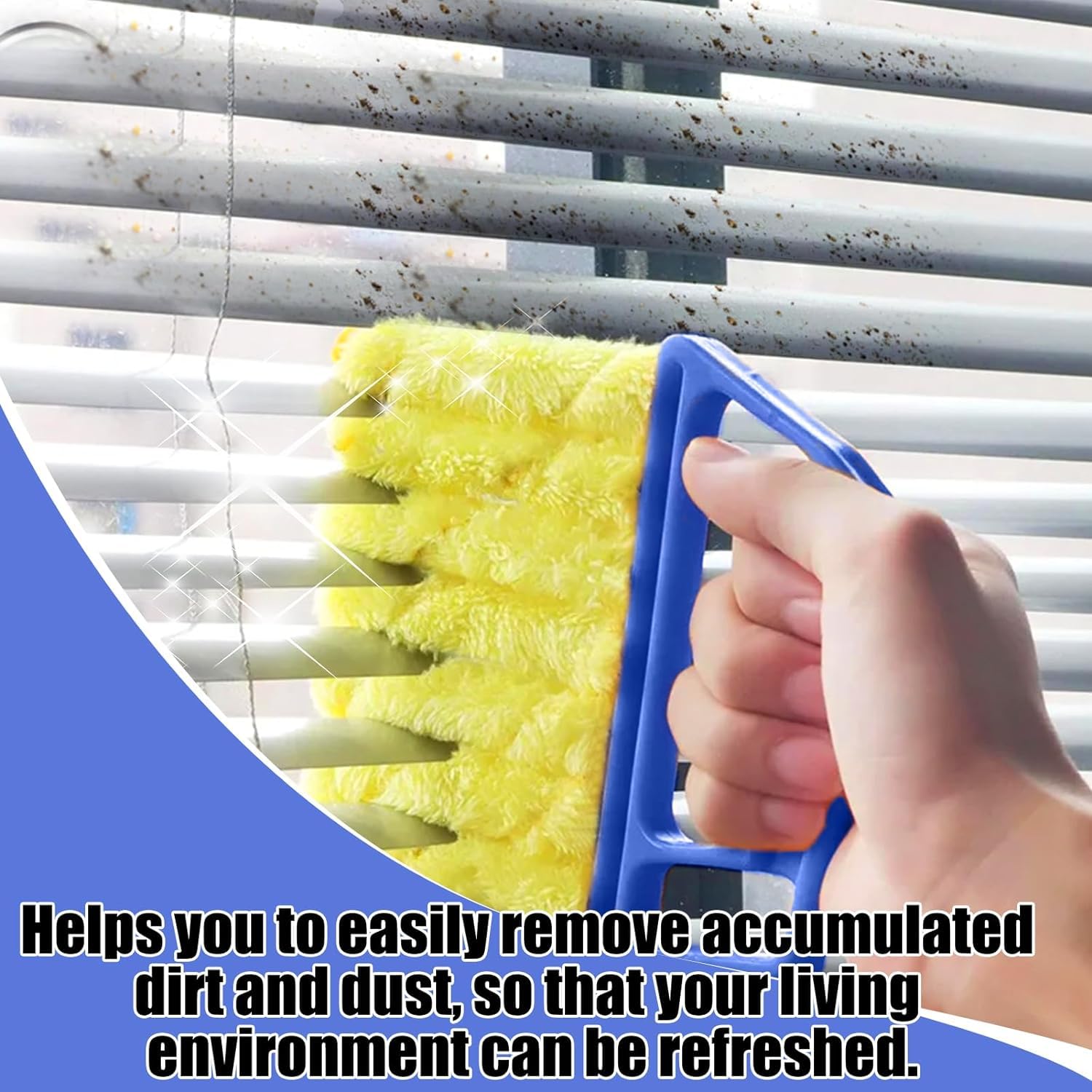 Louver Curtain Cleaning Brush - Detachable Blinds Cleaner for Windows & Vents | Home Dust Removal Tool for Quick Cleaning