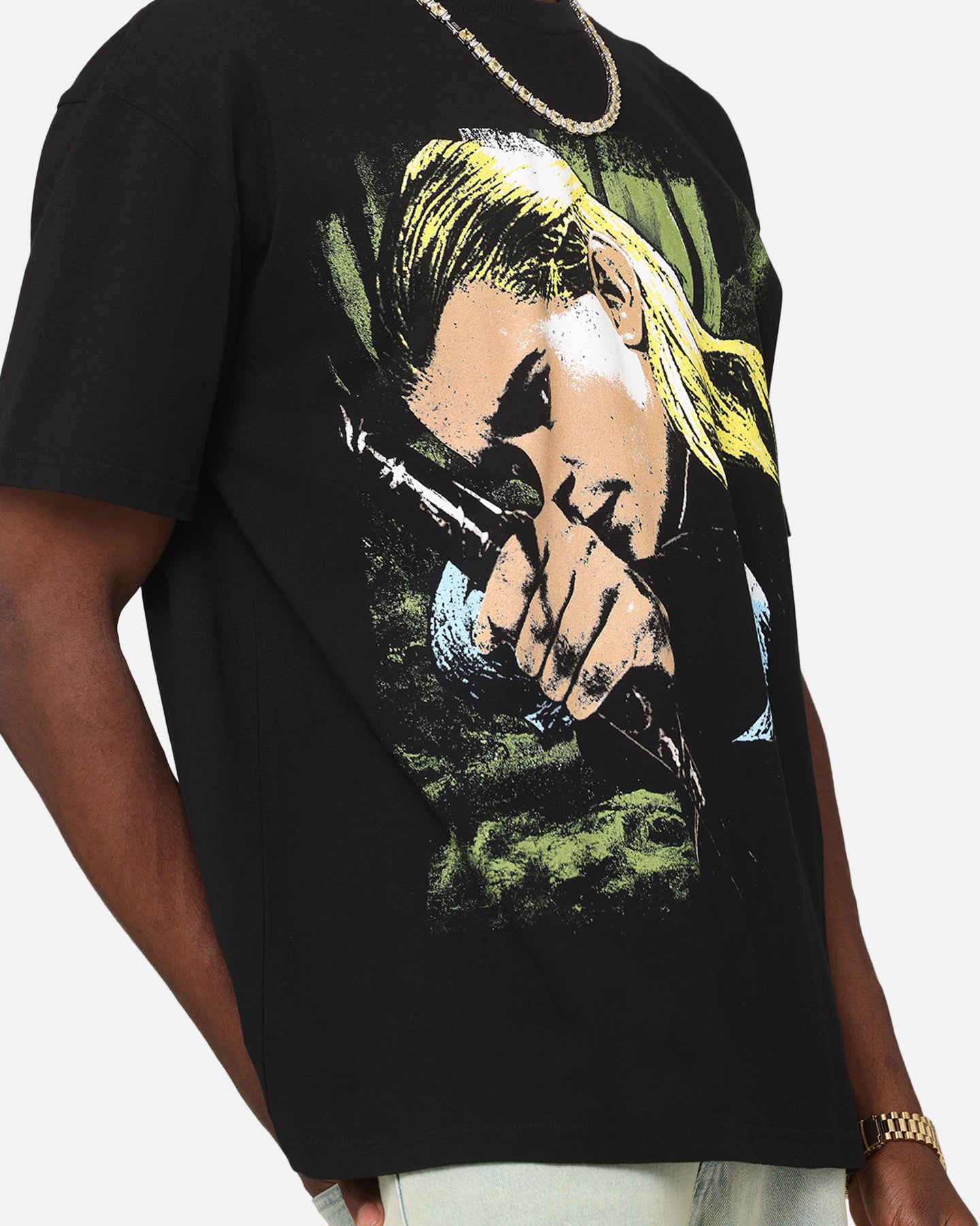 Lord of the Rings Legolas Graphic T-Shirt - Black Cotton Tee for Men | Themed Movie Merchandise & Cosplay Outfit