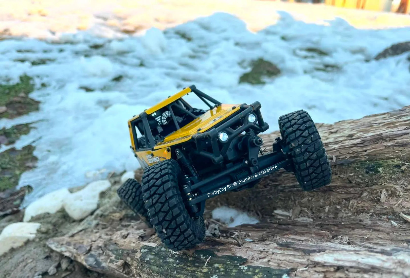 UDIRC UCX2405 Pro 1/24 Scale 4WD Brushless RC Rock Crawler Car with FOC Motor - Ready to Run (RTR) in Black/Yellow - Perfect for Indoor Off-Road Racing and Backyard Crawling Adventures