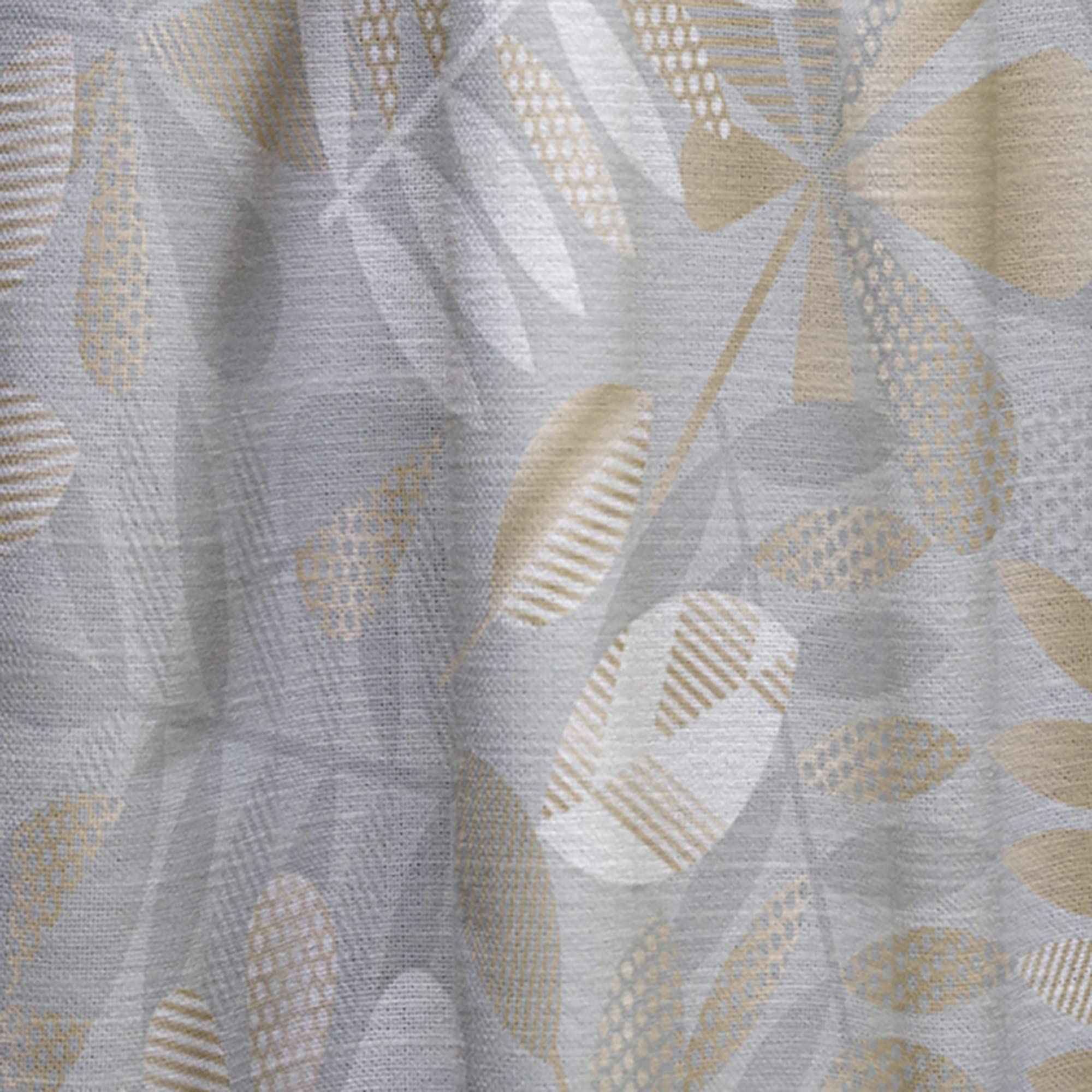 Golden Tropical Pattern VIII Thermal Insulated Curtains - Single Panel 52x120 Inches - Elegant Window Treatments for Bedroom & Living Room - Perfect for Sun Protection, Privacy & Energy Efficiency