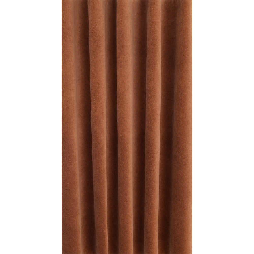 Luxury Mason Velvet Fabric in Cognac Brown - Premium Upholstery Material for Sofas, Chairs & Home Decor